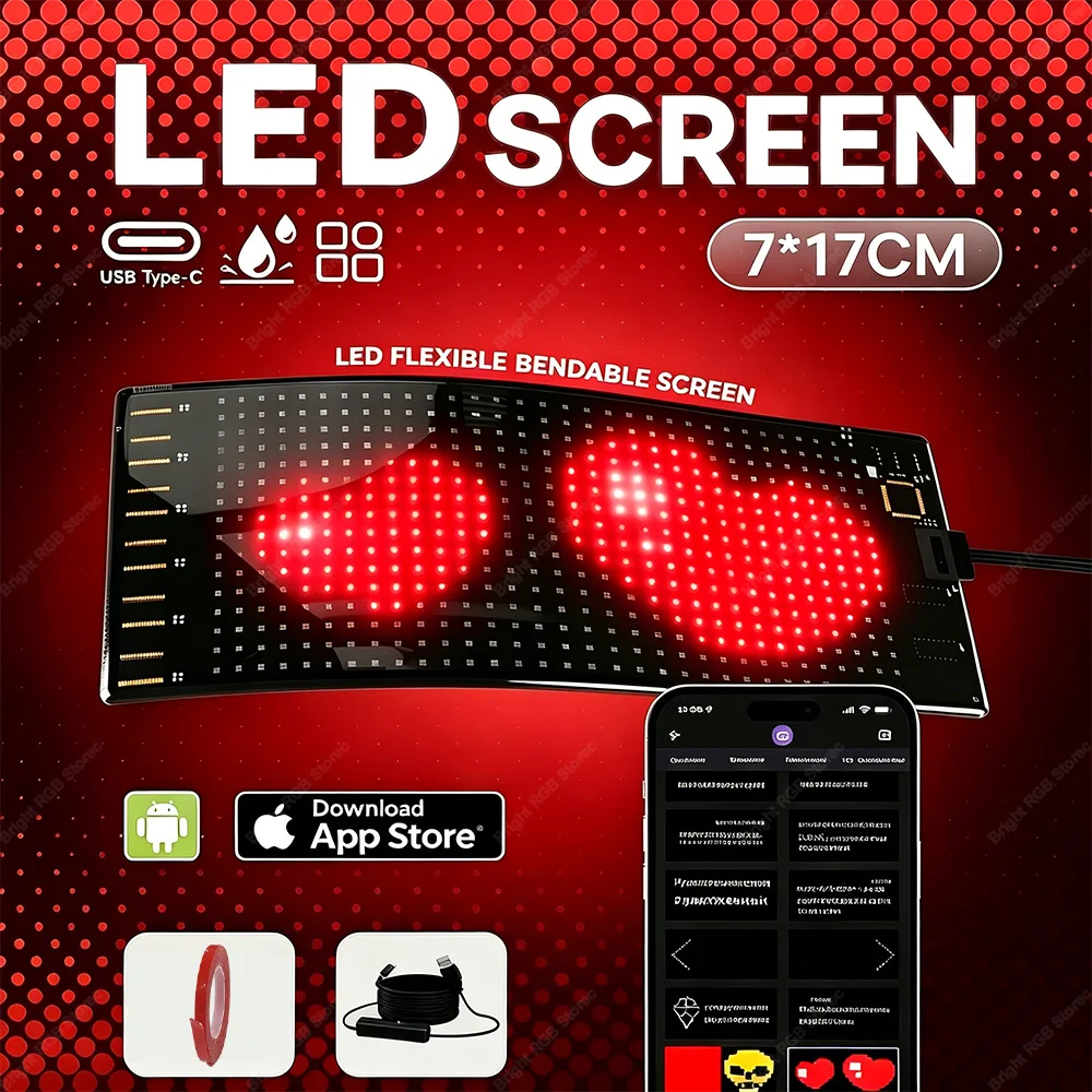 Гибкая цифровая LED-вывеска с программируемым прокруткой текста, управлением через USB и приложение, настраиваемый редактор для текста, узоров и анимации
Гибкая цифровая LED-вывеска с программируемым прокруткой текста, управлением через USB и приложение, настраиваемый редактор для текста, узоров и анимации