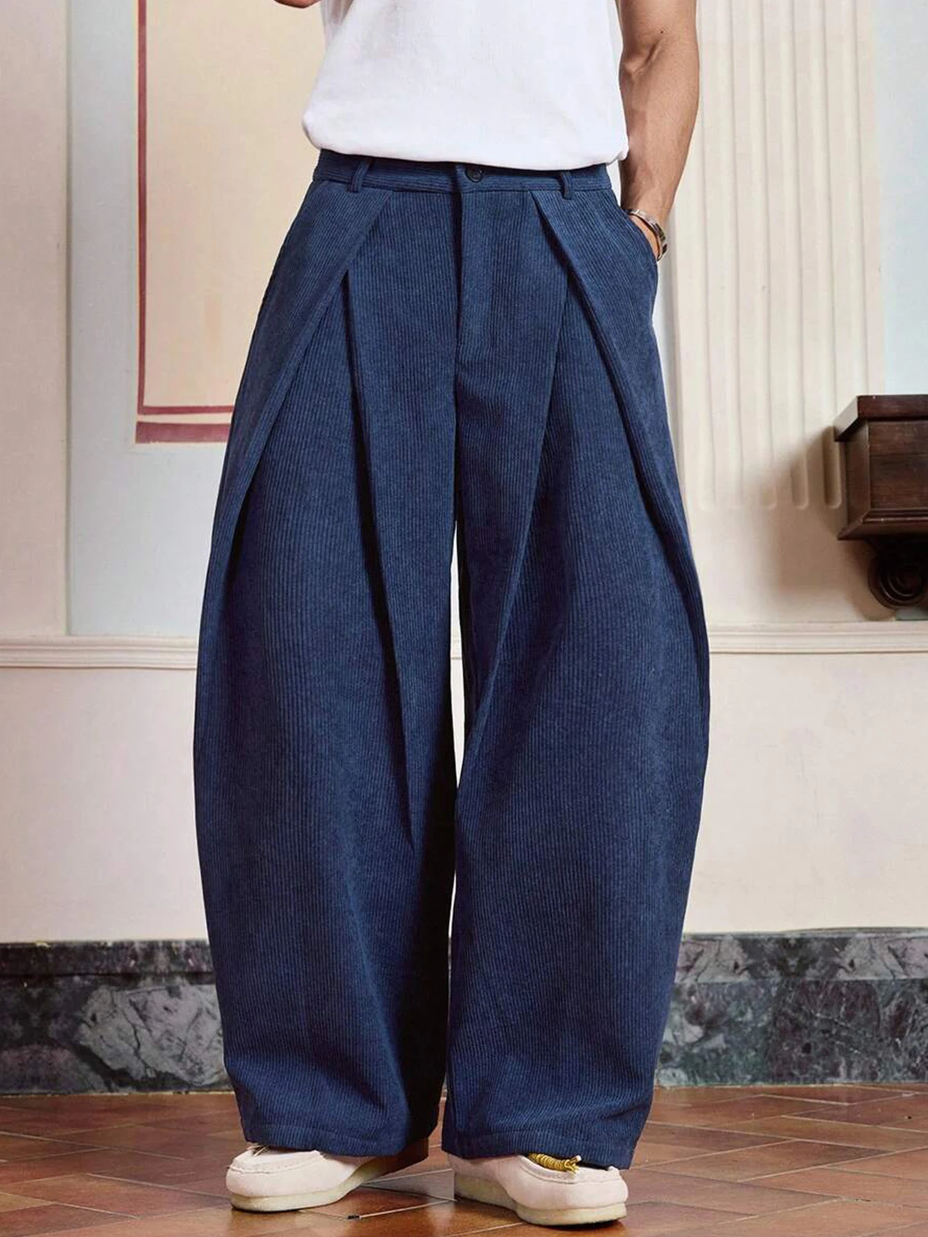 2026 New Arrival Men's Thin Woven Ribbed Suit Pants, Solid Pleated Wide Leg Trousers, Casual Business Commute Daily Wear Pants
2026 New Arrival Men's Thin Woven Ribbed Suit Pants, Solid Pleated Wide Leg Trousers, Casual Business Commute Daily Wear Pants