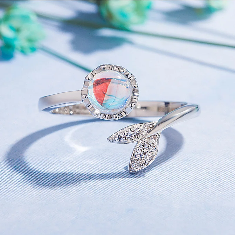 Mermaid Tears Moonlight Stone Ring, Female Korean Style, Literary, Sweet, Immortal, Forest Style Fish Tail Ring
Mermaid Tears Moonlight Stone Ring, Female Korean Style, Literary, Sweet, Immortal, Forest Style Fish Tail Ring
