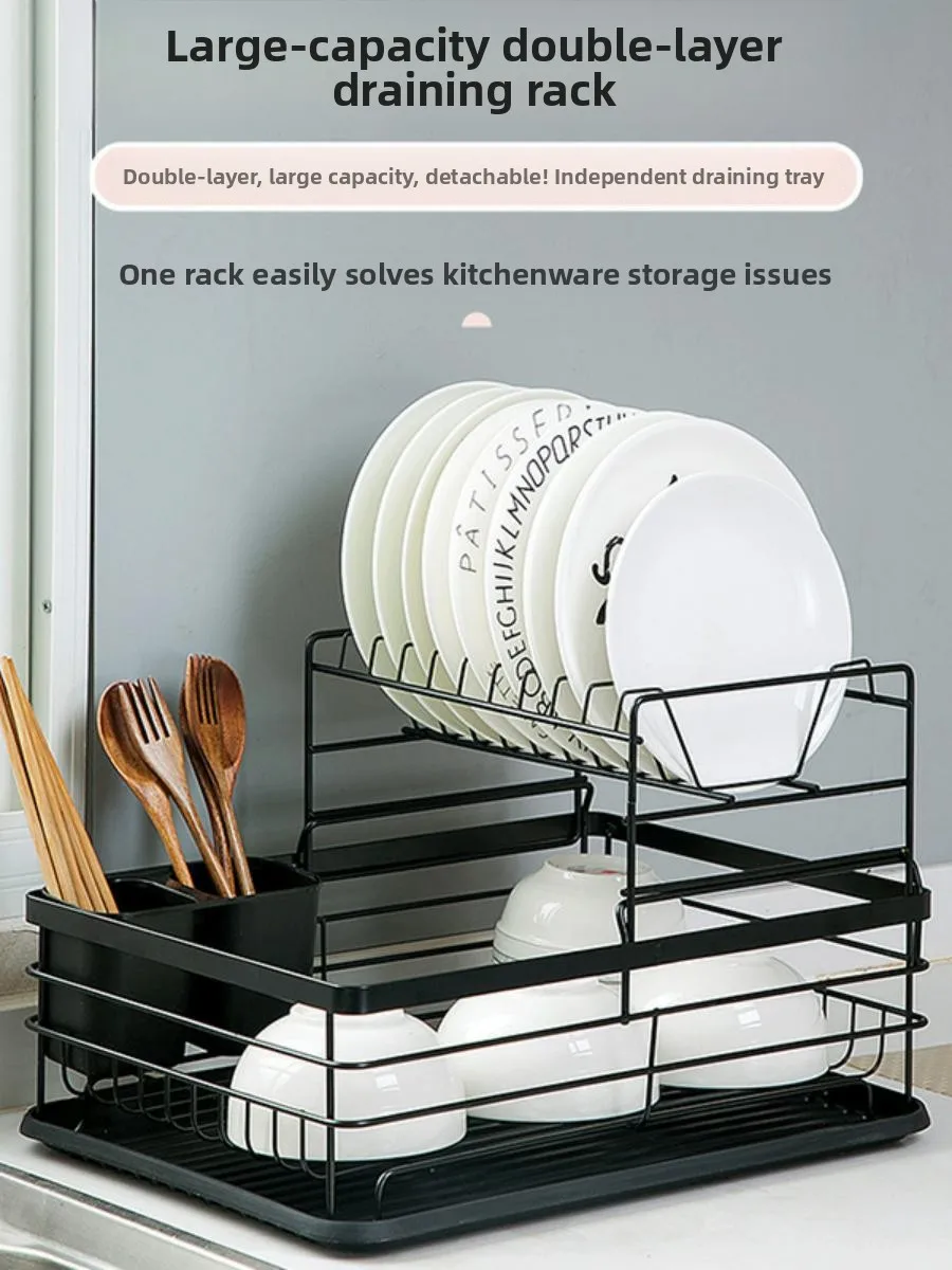 Modern Minimalist Kitchen Sink Drain Bowl Rack Dishware Organizer Iron Material Desktop Installation No Drilling Required
Modern Minimalist Kitchen Sink Drain Bowl Rack Dishware Organizer Iron Material Desktop Installation No Drilling Required