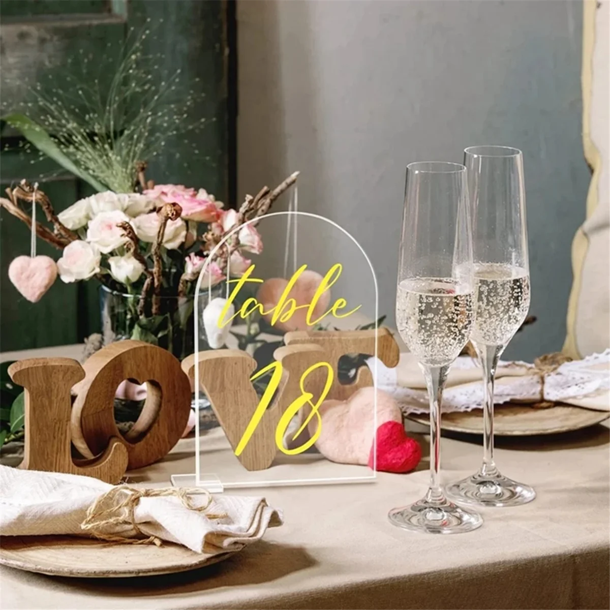EYFL-20PCS Clear Acrylic Sign Arch with Stand Blank Guest Name Tags Wedding Table Number Holder Decoration Supplies
EYFL-20PCS Clear Acrylic Sign Arch with Stand Blank Guest Name Tags Wedding Table Number Holder Decoration Supplies