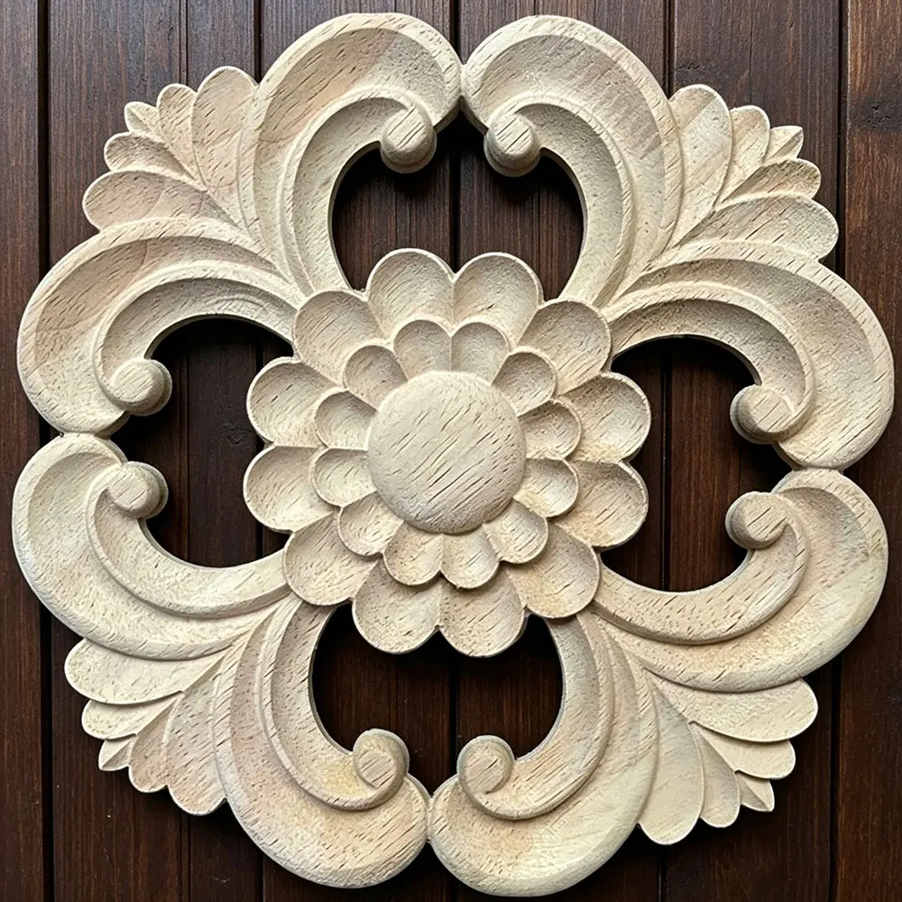 22cm Wood Onlay Appliques with Flower Detail Carving Unpainted Ornate Wooden Decal for Furniture Door Cabinet Dress Up Bed Room
22cm Wood Onlay Appliques with Flower Detail Carving Unpainted Ornate Wooden Decal for Furniture Door Cabinet Dress Up Bed Room