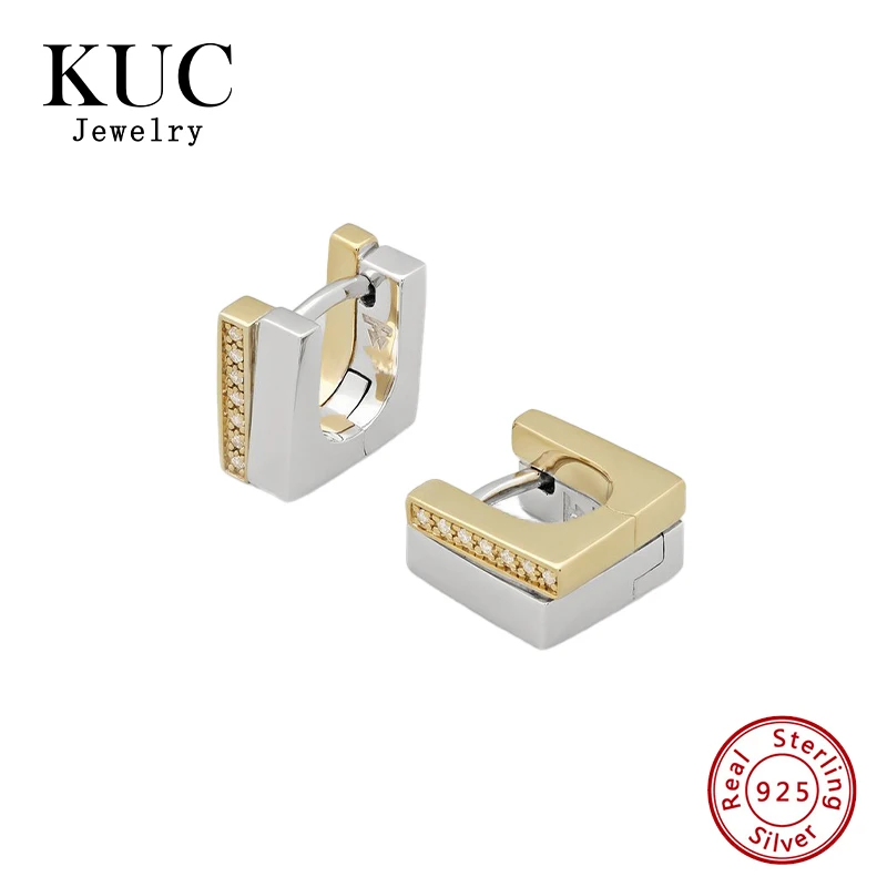 Unique Chunky Unisex 925 Sterling Silver Fashion Trendy Zircon Fine Jewelry Two Tone Geometric Hoop Earrings
Unique Chunky Unisex 925 Sterling Silver Fashion Trendy Zircon Fine Jewelry Two Tone Geometric Hoop Earrings