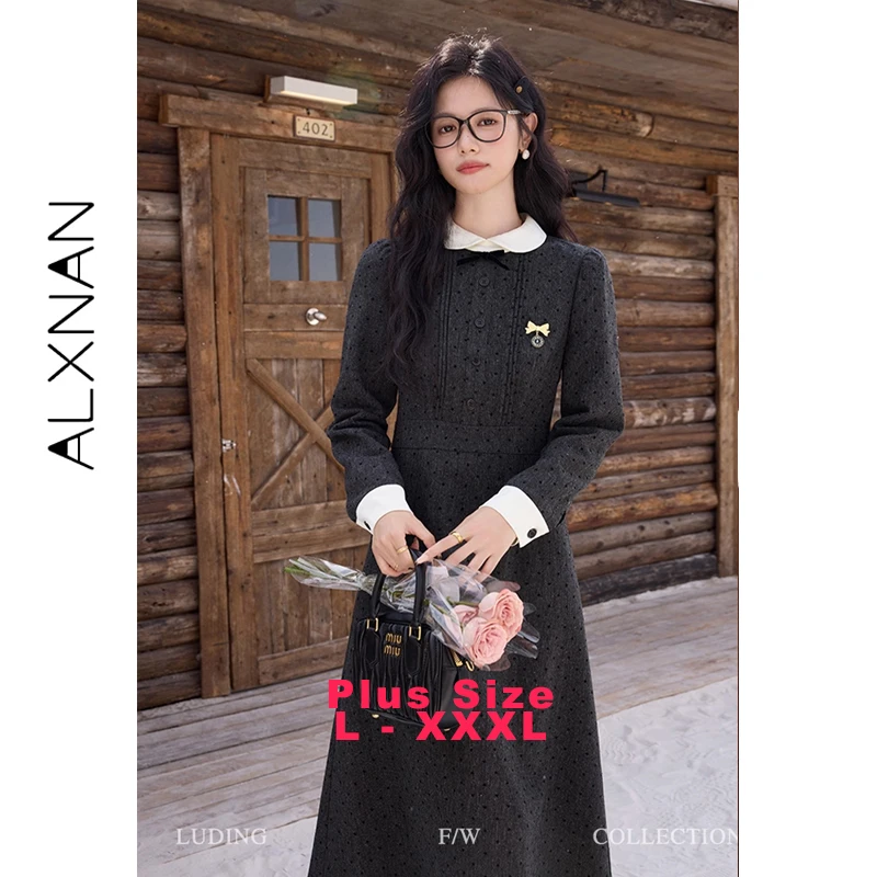 ALXNAN Plus Size Women's Dress Gray French Vintage Party Elegant Dresses High Waist A-Line Casual Office Female Clothing D08716
ALXNAN Plus Size Women's Dress Gray French Vintage Party Elegant Dresses High Waist A-Line Casual Office Female Clothing D08716