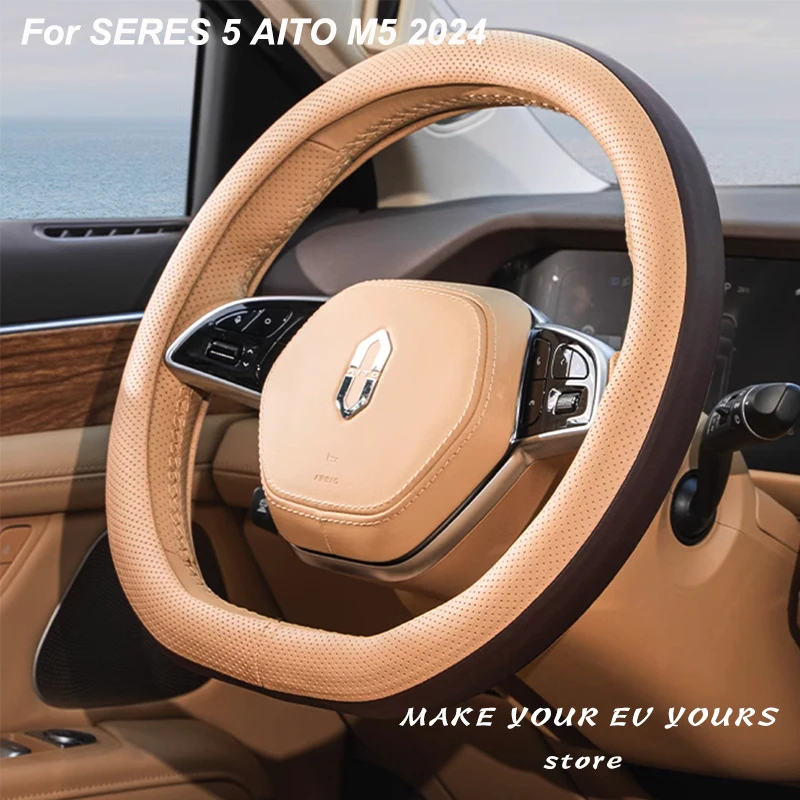 For SERES 5 AITO M5 2024 Car Steering Wheel Cover Leather Non-slip Auto Accessories
For SERES 5 AITO M5 2024 Car Steering Wheel Cover Leather Non-slip Auto Accessories