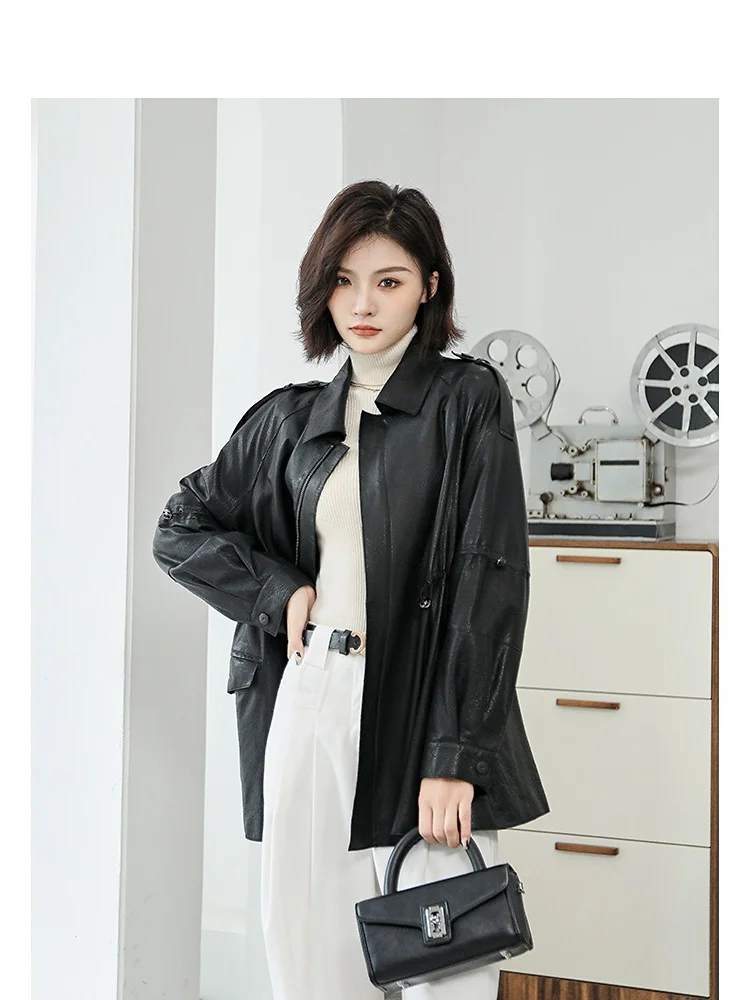 2023 Genuine Leather Jacket Spring Autumn Real Sheepskin Coat Mid-length Leather Jackets Women Coats Jaqueta Feminina
2023 Genuine Leather Jacket Spring Autumn Real Sheepskin Coat Mid-length Leather Jackets Women Coats Jaqueta Feminina