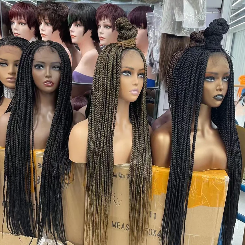 Super Long Braids Full Lace Wig Knotless Box Braided Synthetic Fiber Braids Wig For Black Women
Super Long Braids Full Lace Wig Knotless Box Braided Synthetic Fiber Braids Wig For Black Women