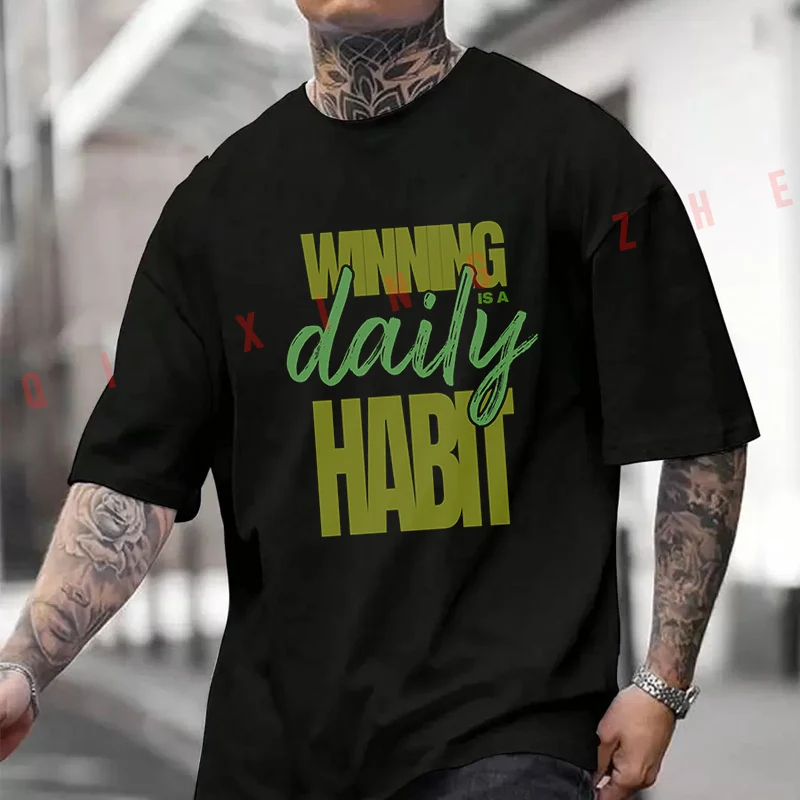 Winning Is A Daily Habit Men's T-Shirt Moto Casual High Quality Cotton Round Neck Short Sleeved Tops
Winning Is A Daily Habit Men's T-Shirt Moto Casual High Quality Cotton Round Neck Short Sleeved Tops