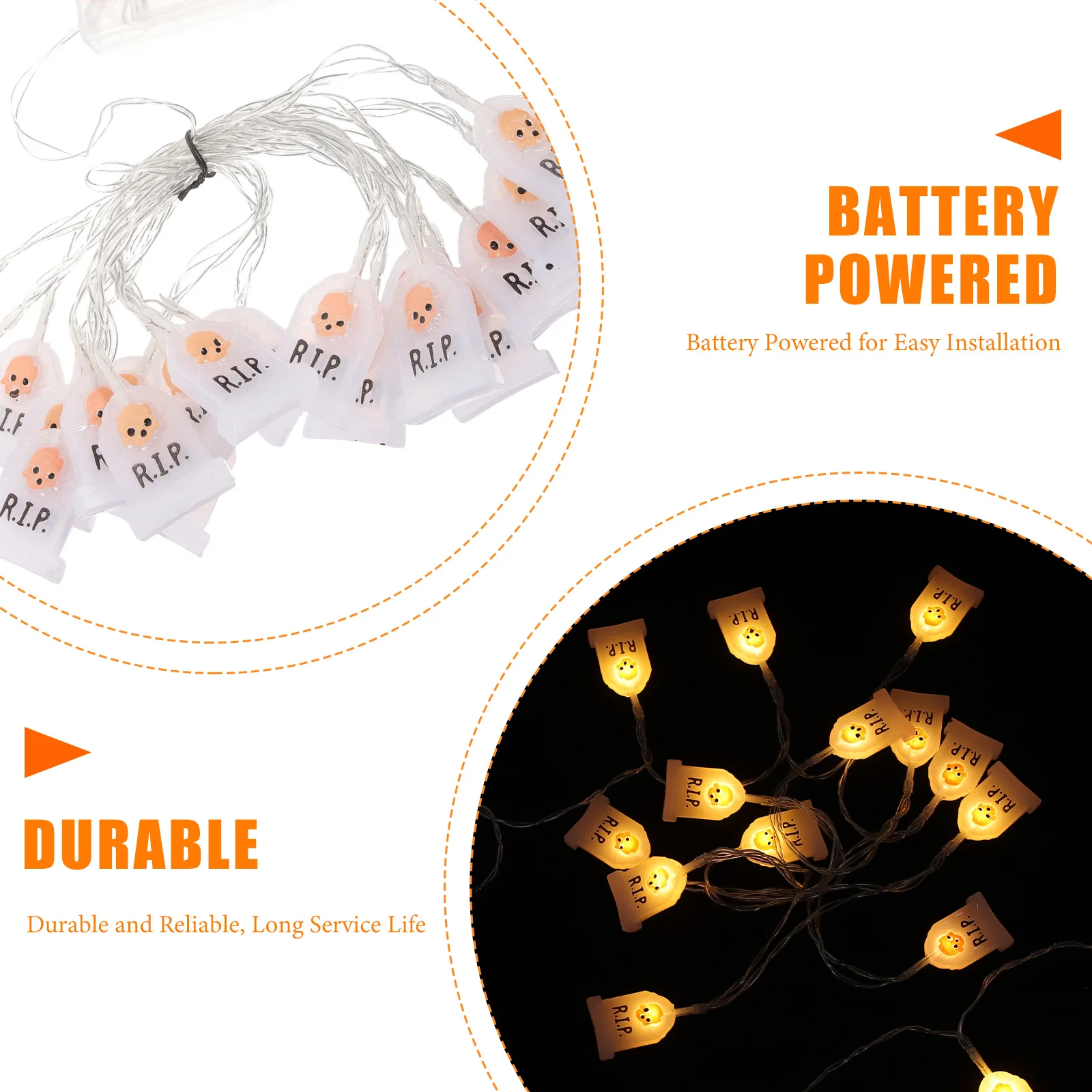 1Set Halloween Light String Tombstone Style Safe Gentle Material Illumination Party Atmosphere Decoration String Lights Pendant
1Set Halloween Light String Tombstone Style Safe Gentle Material Illumination Party Atmosphere Decoration String Lights Pendant