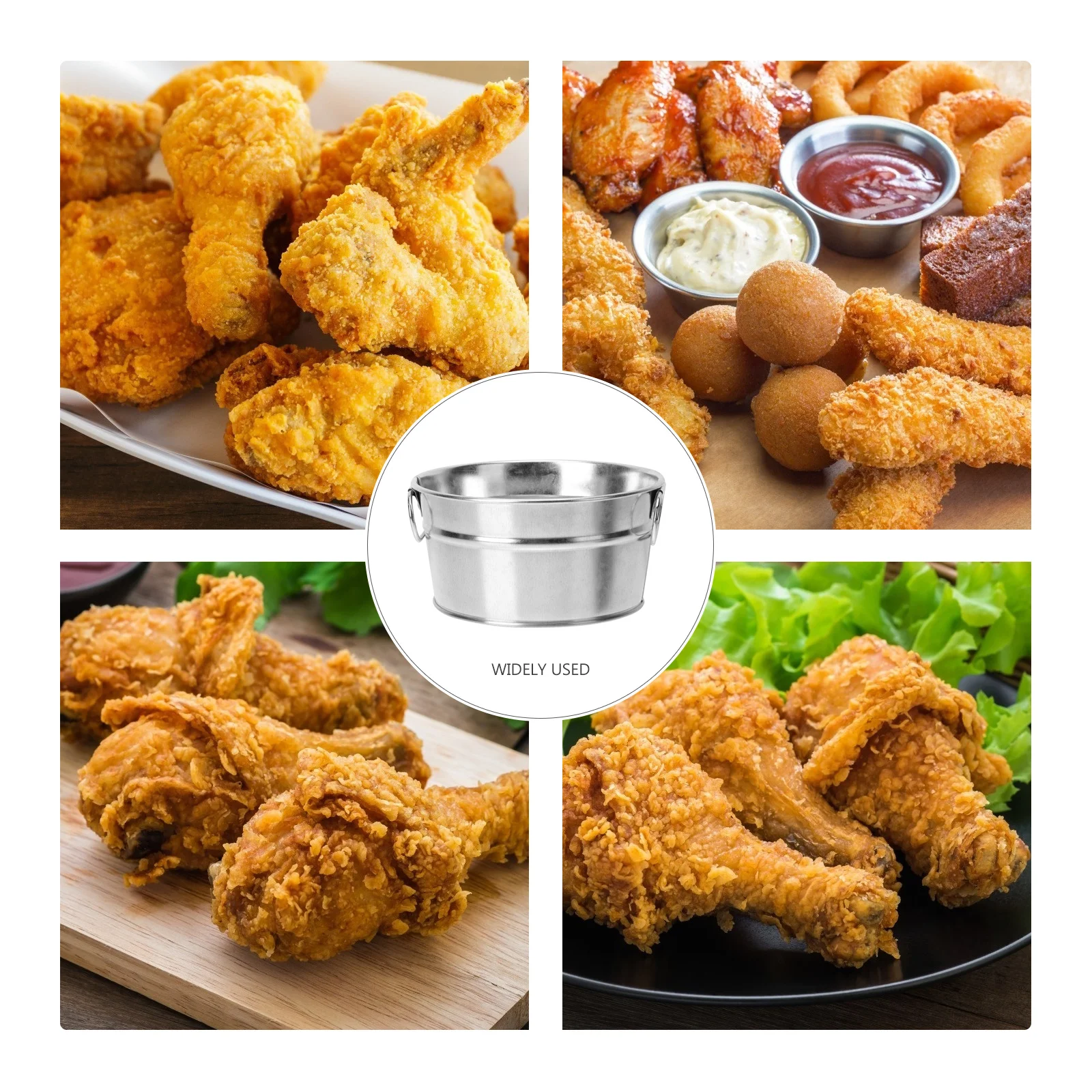 1Pcs Chicken Bucket Stainless Steel Snack Food Container Large Capacity Ice Bucket for Restaurant Home Serving 
1Pcs Chicken Bucket Stainless Steel Snack Food Container Large Capacity Ice Bucket for Restaurant Home Serving