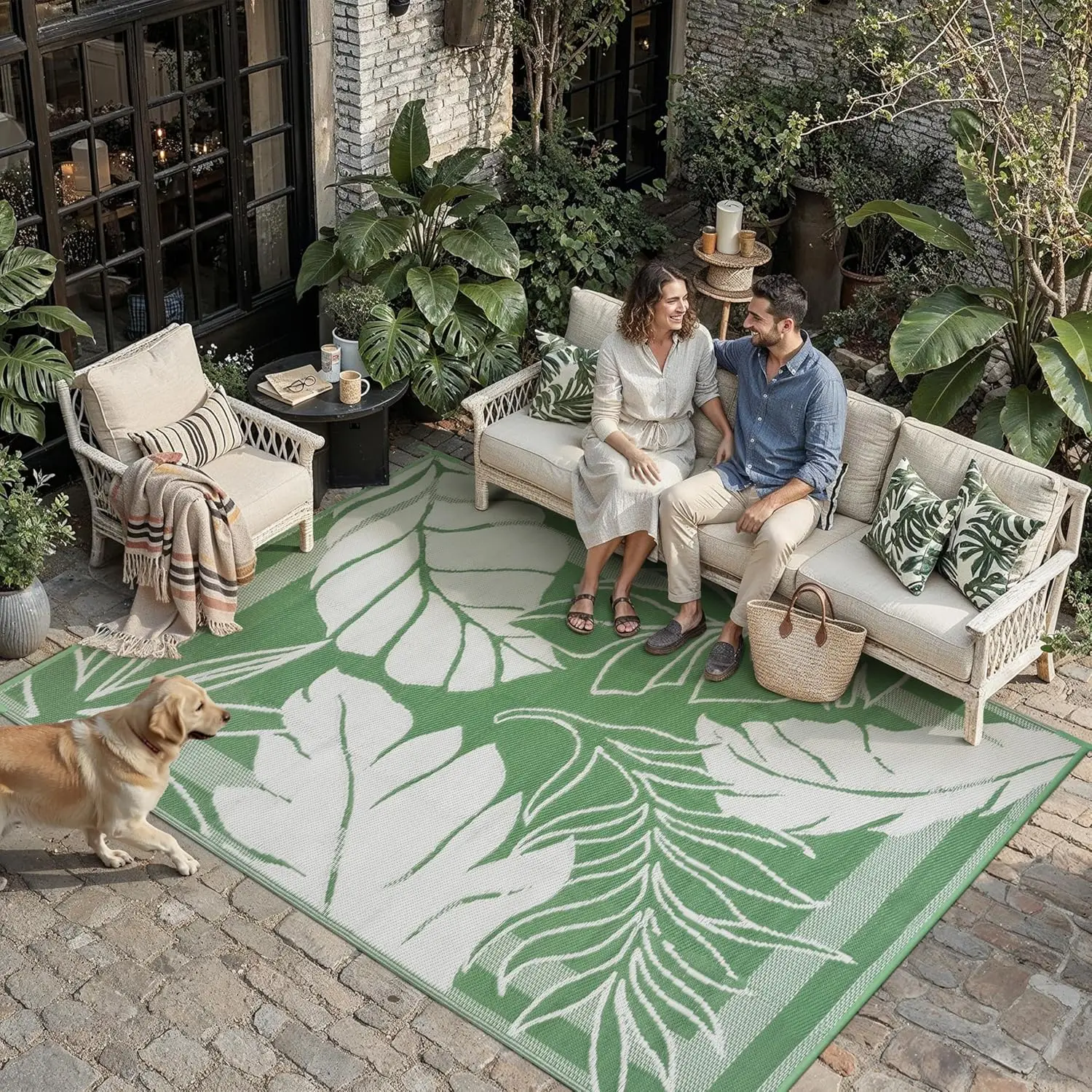 8'x10' Outdoor Rug Waterproof Plastic Straw Rugs Large Green Reversible Olive Leaf Mat Floor Carpet for Camping RV Deck Entry
8'x10' Outdoor Rug Waterproof Plastic Straw Rugs Large Green Reversible Olive Leaf Mat Floor Carpet for Camping RV Deck Entry