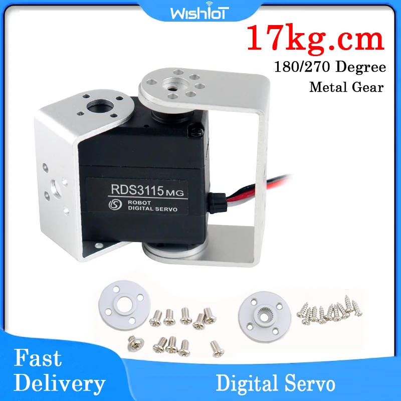 17kg.cm Digital Servo Large Torque 180/270 Degree Biaxial Servo High Speed Metal DC 4.8-7.2V for RC Boat Robot DS RDS3115MG
17kg.cm Digital Servo Large Torque 180/270 Degree Biaxial Servo High Speed Metal DC 4.8-7.2V for RC Boat Robot DS RDS3115MG