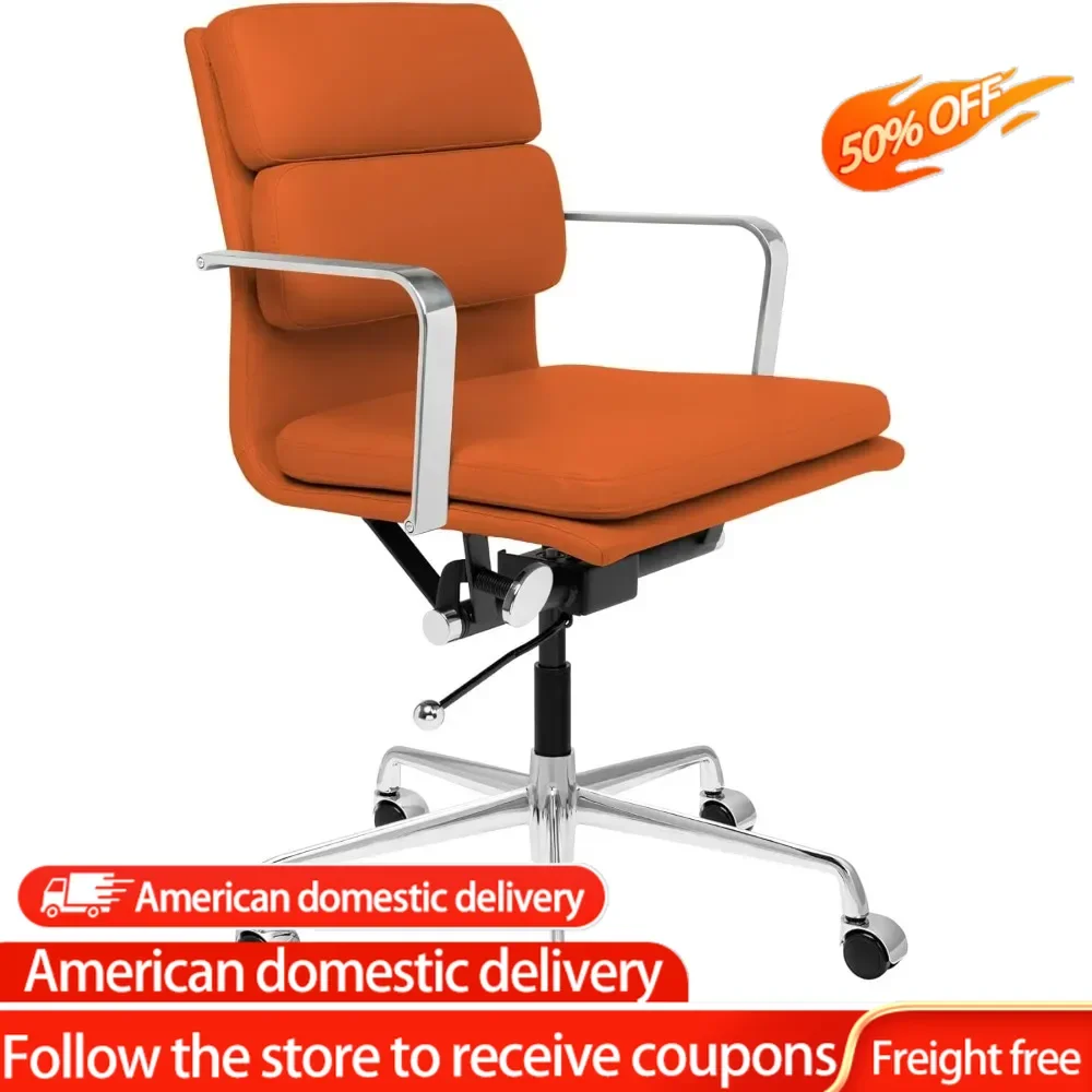SOHO II Padded Management Office Chair - Mid Back Desk Chair with Arm Rest, Swivel & Cushion Availability, Made of Faux Leather,
SOHO II Padded Management Office Chair - Mid Back Desk Chair with Arm Rest, Swivel & Cushion Availability, Made of Faux Leather,