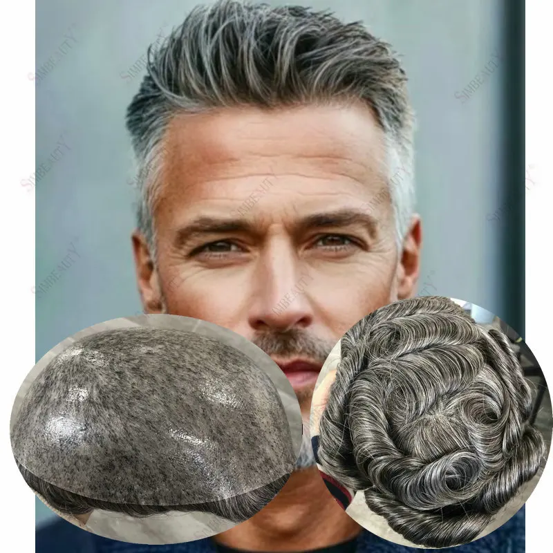 Natural Hairline Human Hair Grey Old Man Hairpieces Undetecatble 0.1mm Pu Base Man Hair Replacement System Capillary Prosthesis
Natural Hairline Human Hair Grey Old Man Hairpieces Undetecatble 0.1mm Pu Base Man Hair Replacement System Capillary Prosthesis
