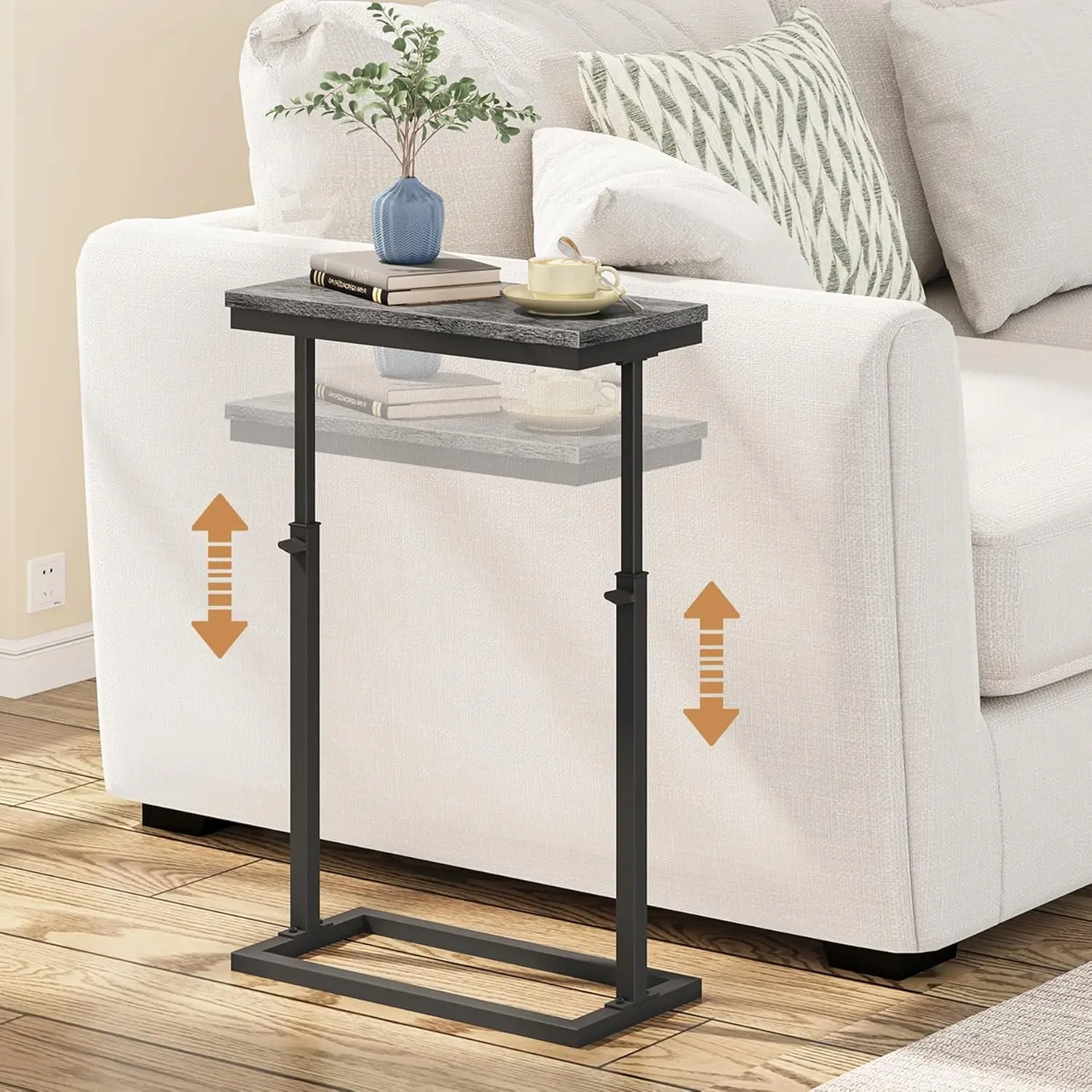 End Table, Side Table, Tall Couch Table, Sofa Table, Living Room, Bedroom, Grey TB01BY083
End Table, Side Table, Tall Couch Table, Sofa Table, Living Room, Bedroom, Grey TB01BY083