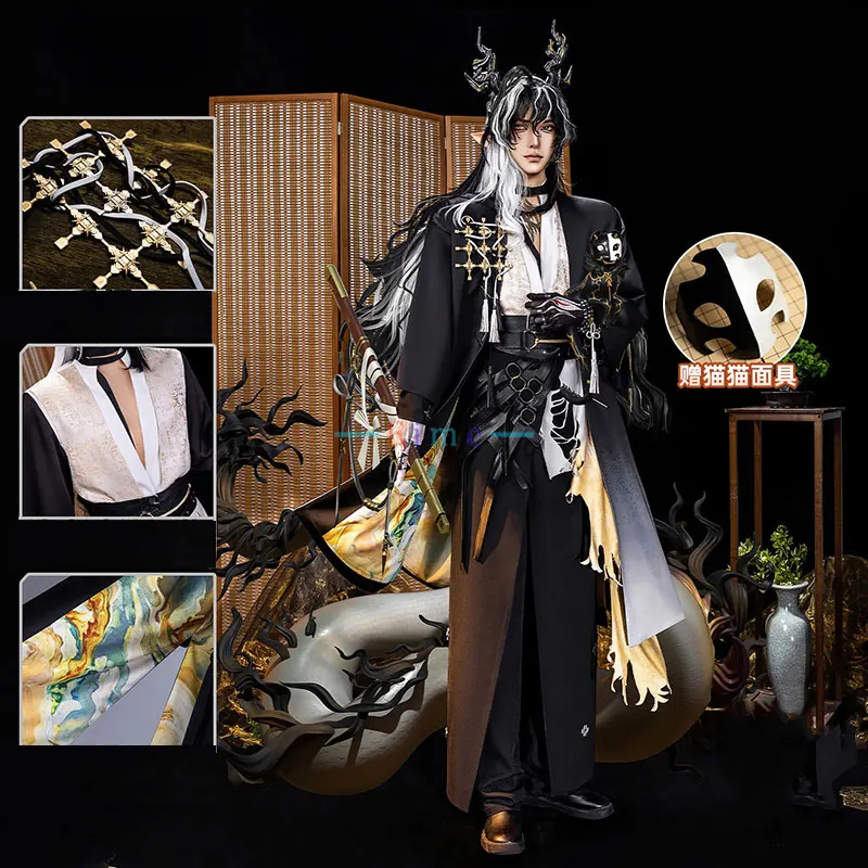 Game Arknights Wang Cosplay Costume Men Cosplay Outfits Top coat belt with headwear Halloween Carnival Uniforms Custom Made
Game Arknights Wang Cosplay Costume Men Cosplay Outfits Top coat belt with headwear Halloween Carnival Uniforms Custom Made