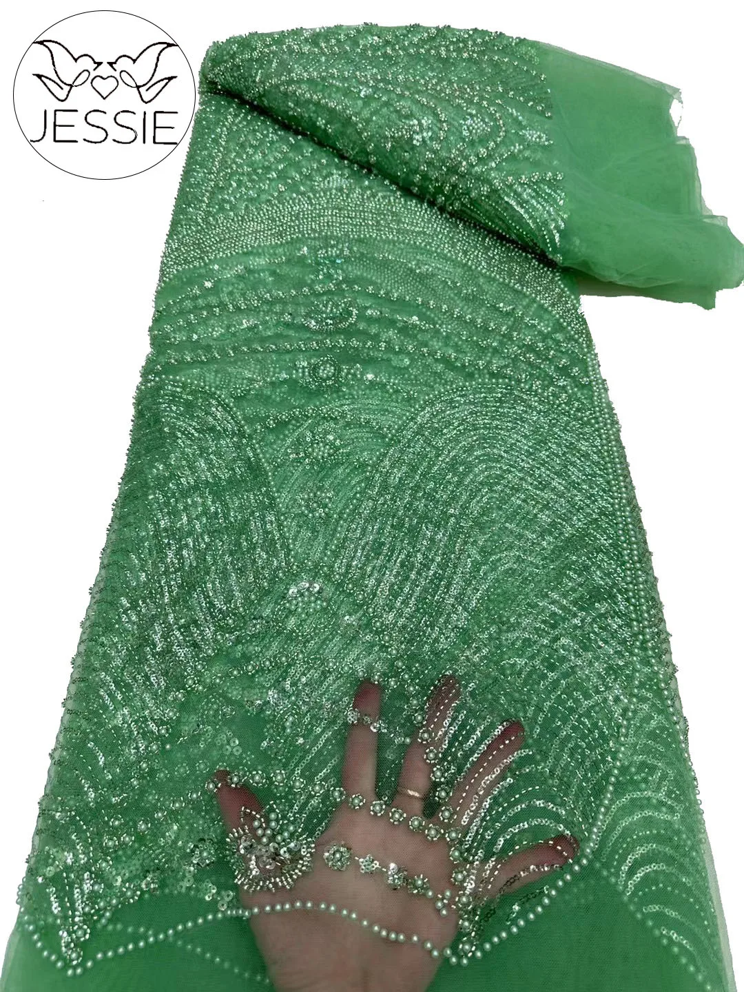 2024 Green African Mesh Lace Fabric With Sequins Nigerian Lace Fabric French Tulle Beads Lace Fabric For 5yards Wedding Party
2024 Green African Mesh Lace Fabric With Sequins Nigerian Lace Fabric French Tulle Beads Lace Fabric For 5yards Wedding Party