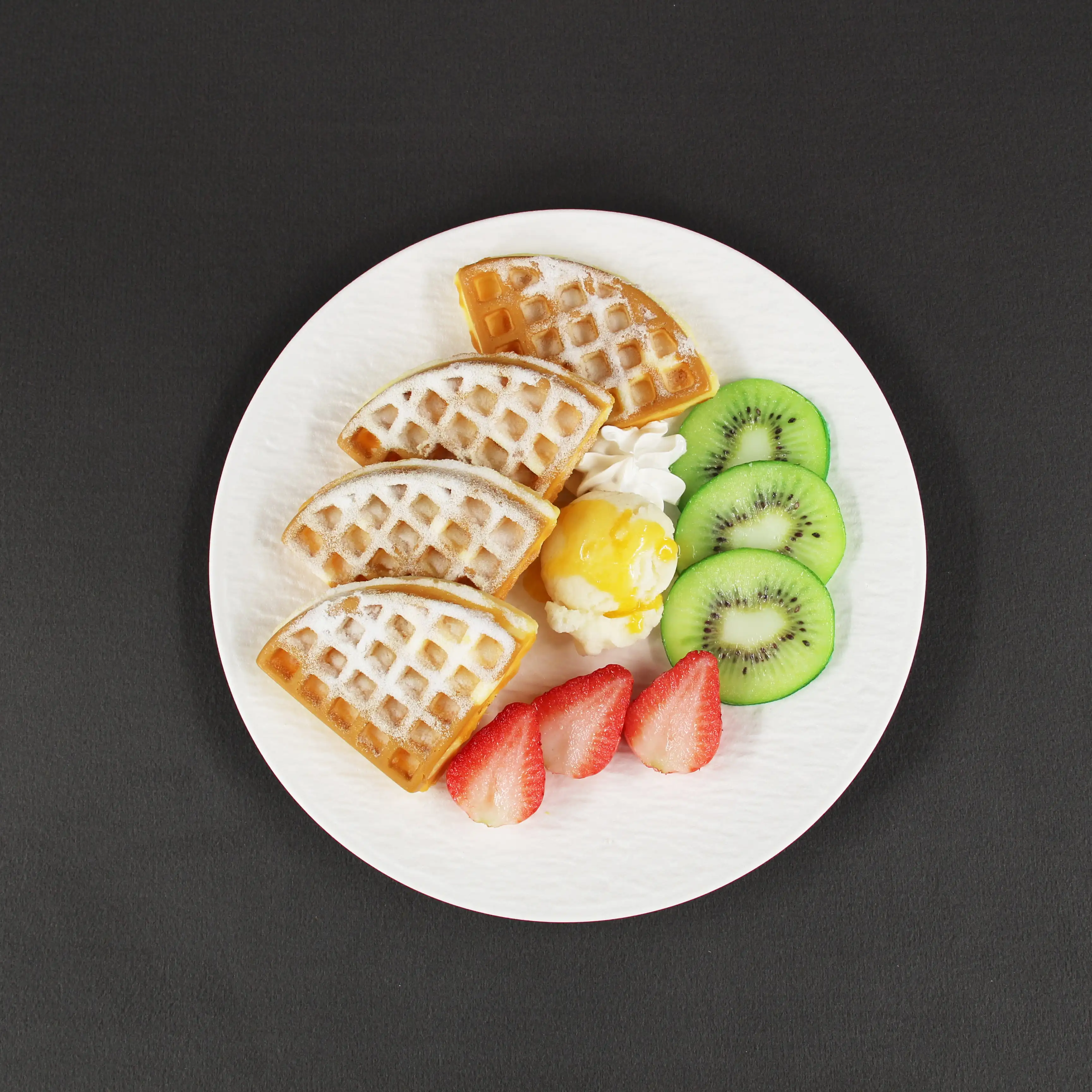 Realistic Fake Waffle Cake Chocolate Sweet Candy Display For Photo Shoot Food Sample Hotel Decoration Photography Props Size 1:1
Realistic Fake Waffle Cake Chocolate Sweet Candy Display For Photo Shoot Food Sample Hotel Decoration Photography Props Size 1:1