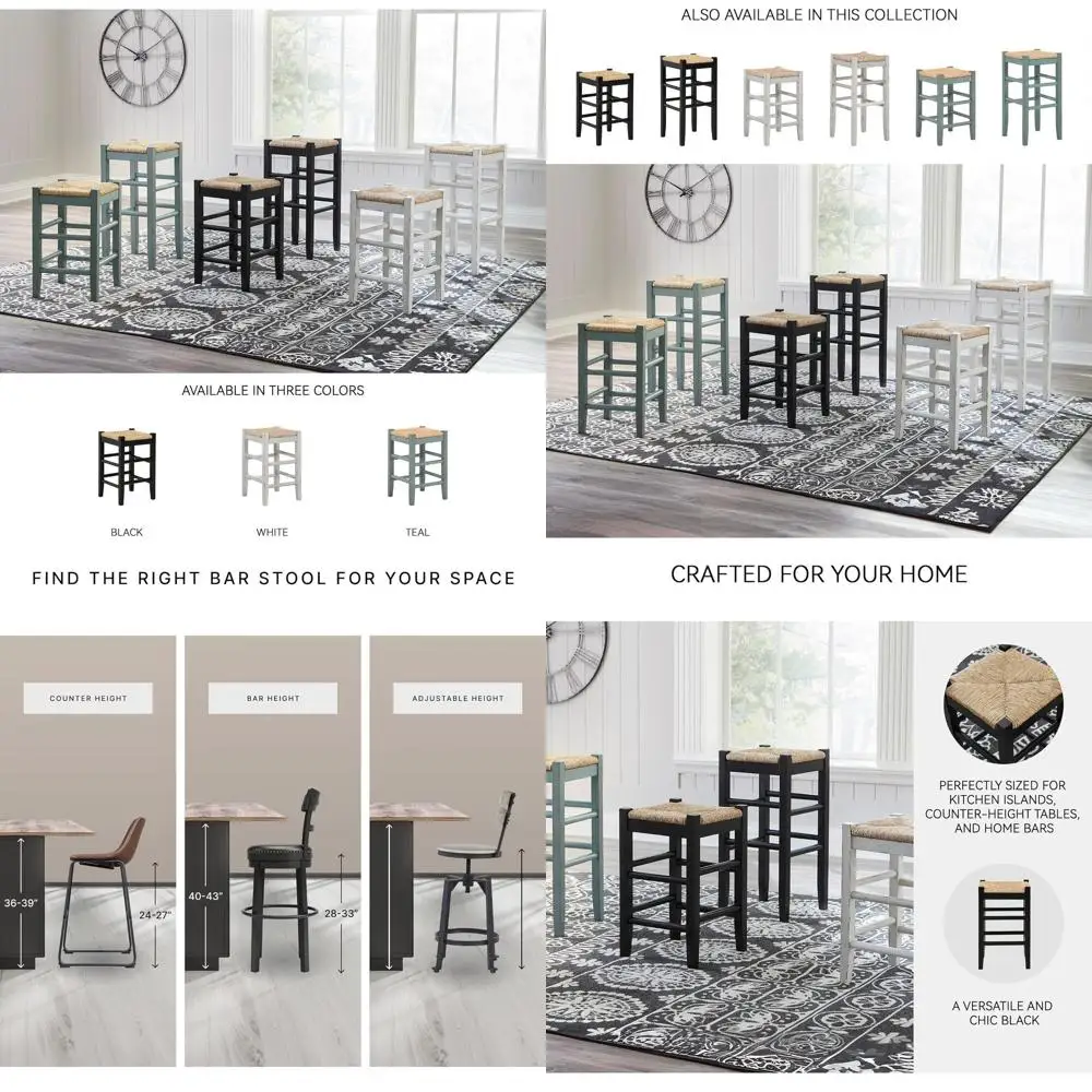 Высокие барные стулья (29,5 дюймов) с плетеными сиденьями из ротанга, комплект из 2 штук, черный и светло-коричневый цвета.
Высокие барные стулья (29,5 дюймов) с плетеными сиденьями из ротанга, комплект из 2 штук, черный и светло-коричневый цвета.