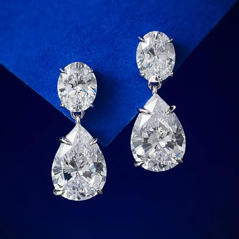 Water Drop 6ct Moissanite Diamond Dangle Earring 100% Real 925 Sterling Silver Wedding Drop Earrings for Women Jewelry Gift
Water Drop 6ct Moissanite Diamond Dangle Earring 100% Real 925 Sterling Silver Wedding Drop Earrings for Women Jewelry Gift