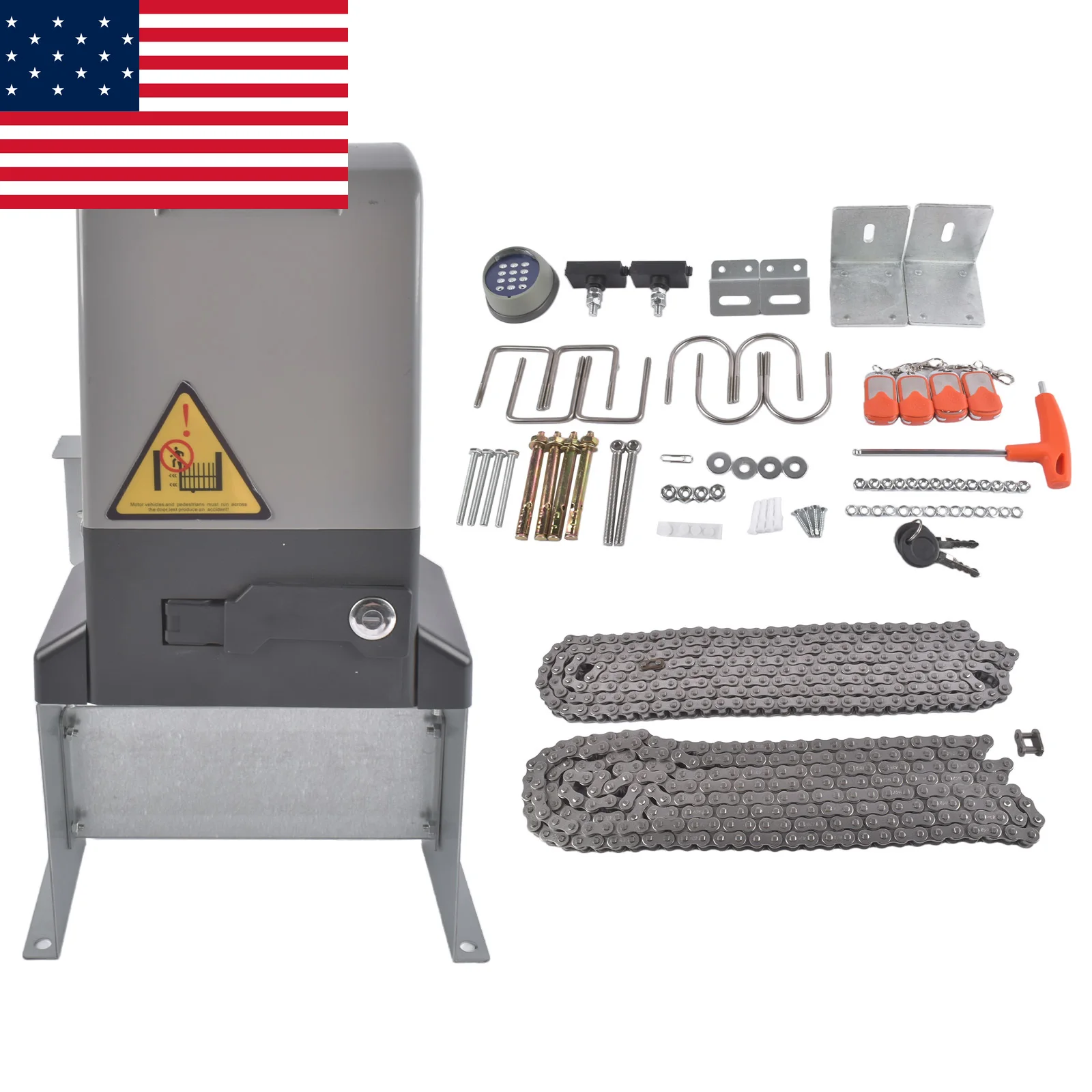 AP03 3300lbs 550W Automatic Motor Remote Kit Gate Operator for Sliding Gate with Wireless Keyboard 4 Remote Controls APP Control
AP03 3300lbs 550W Automatic Motor Remote Kit Gate Operator for Sliding Gate with Wireless Keyboard 4 Remote Controls APP Control