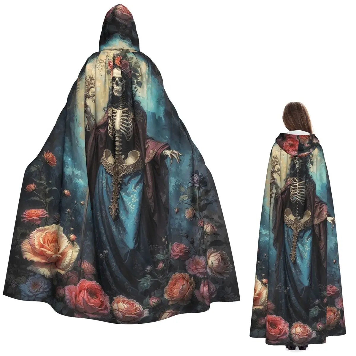 Santa Muerte Saint Death Goth Mexican Muertos Skull Long Hooded Cloak Witch Medieval Costume Cosplay Cape HalloweenCoat Unisex
Santa Muerte Saint Death Goth Mexican Muertos Skull Long Hooded Cloak Witch Medieval Costume Cosplay Cape HalloweenCoat Unisex