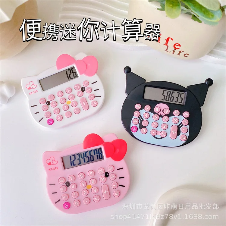 Калькулятор Sanrio с милой девушкой и сердцем, портативный счетчик с головой куроми, Hello Kt, канцелярские принадлежности для студентов
Калькулятор Sanrio с милой девушкой и сердцем, портативный счетчик с головой куроми, Hello Kt, канцелярские принадлежности для студентов