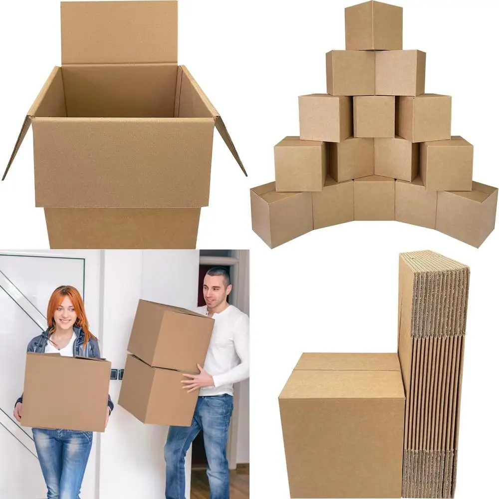 16x16x16 Inch Heavy Duty Corrugated Moving and Shipping Boxes, 15-Pack
16x16x16 Inch Heavy Duty Corrugated Moving and Shipping Boxes, 15-Pack