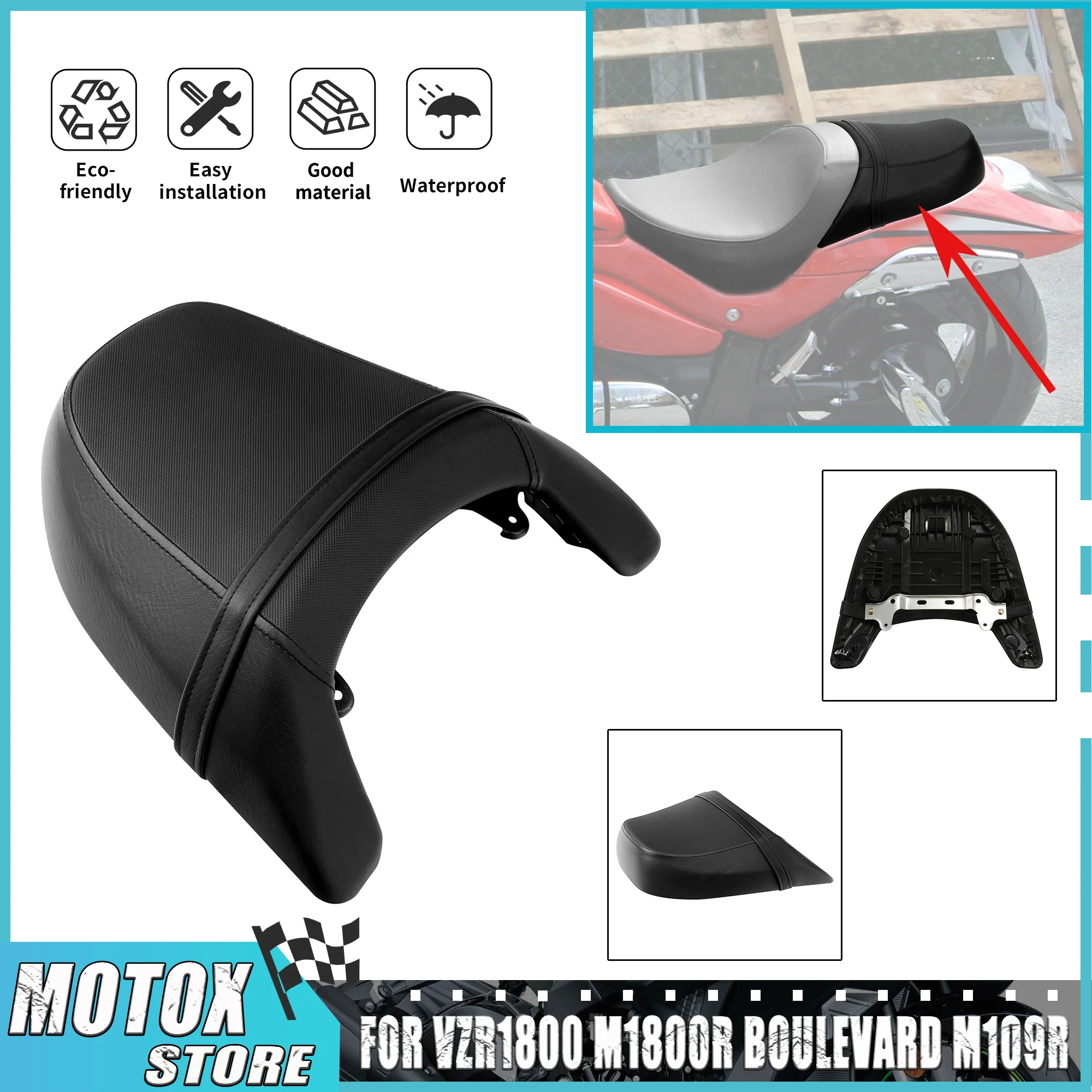 Fit For 2006 - 2024 VZR1800 INTRUDER M1800R BOULEVARD M109R VZR 1800 2007 2009 Motorcycle Rear Passenger Cushion Pillion Seat
Fit For 2006 - 2024 VZR1800 INTRUDER M1800R BOULEVARD M109R VZR 1800 2007 2009 Motorcycle Rear Passenger Cushion Pillion Seat