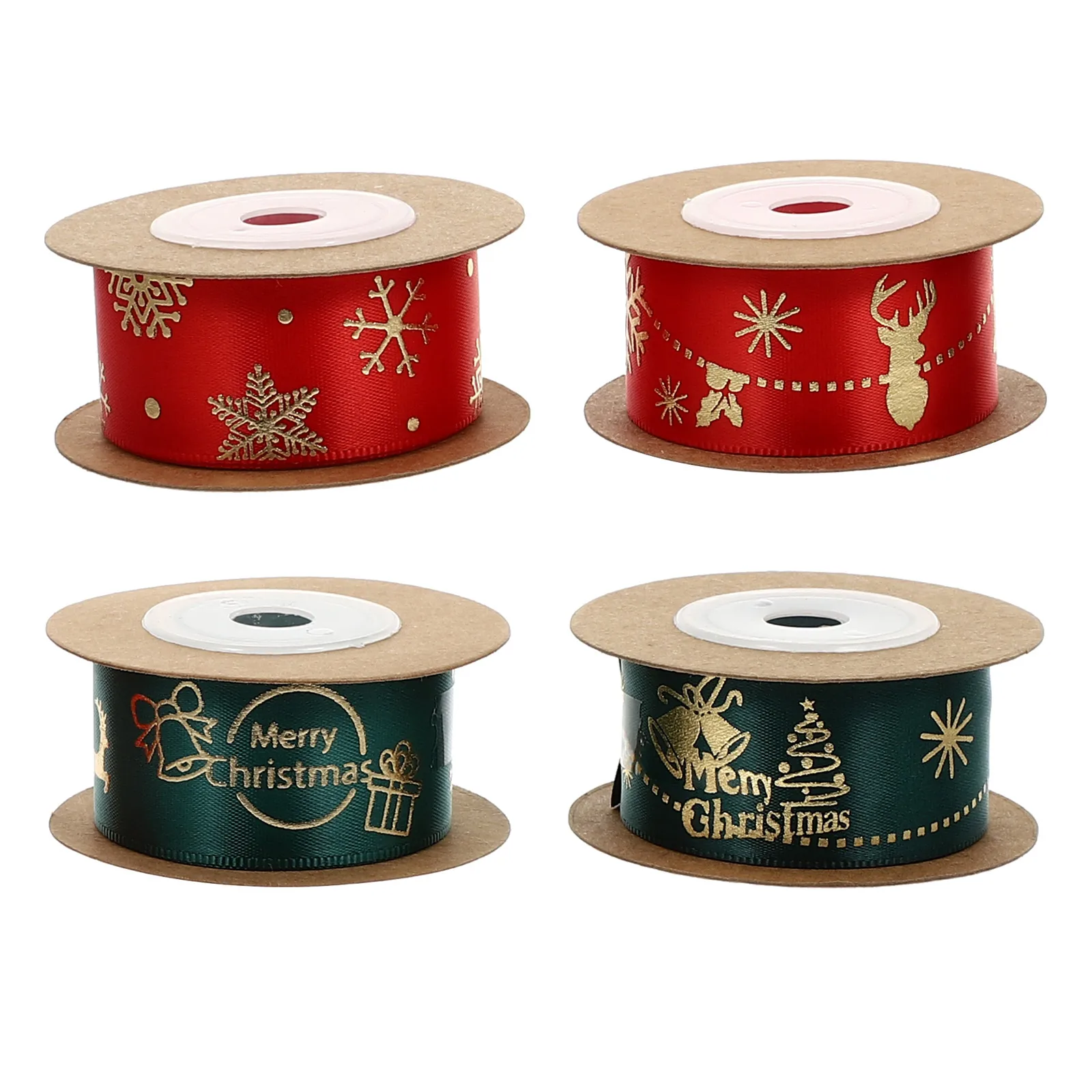 Christmas Wrapping Tape 4 Rolls Gift Ribbon Ribbons Crafts Decorative DIY Polyester Xmas Holiday Supplies Packaging Boxes Bags
Christmas Wrapping Tape 4 Rolls Gift Ribbon Ribbons Crafts Decorative DIY Polyester Xmas Holiday Supplies Packaging Boxes Bags