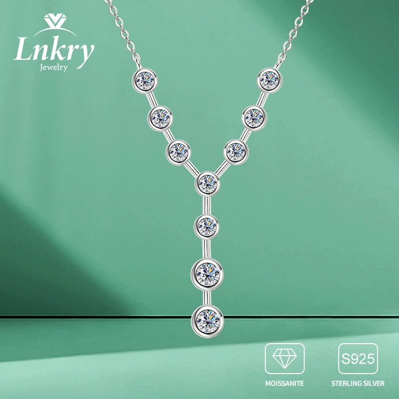 Lnkry Certified 4mm&3mm Moissanite Necklace 925 Sterling Silver Y-shaped Pendant Necklaces For Women 2025 Trend Jewelry Gift
Lnkry Certified 4mm&3mm Moissanite Necklace 925 Sterling Silver Y-shaped Pendant Necklaces For Women 2025 Trend Jewelry Gift