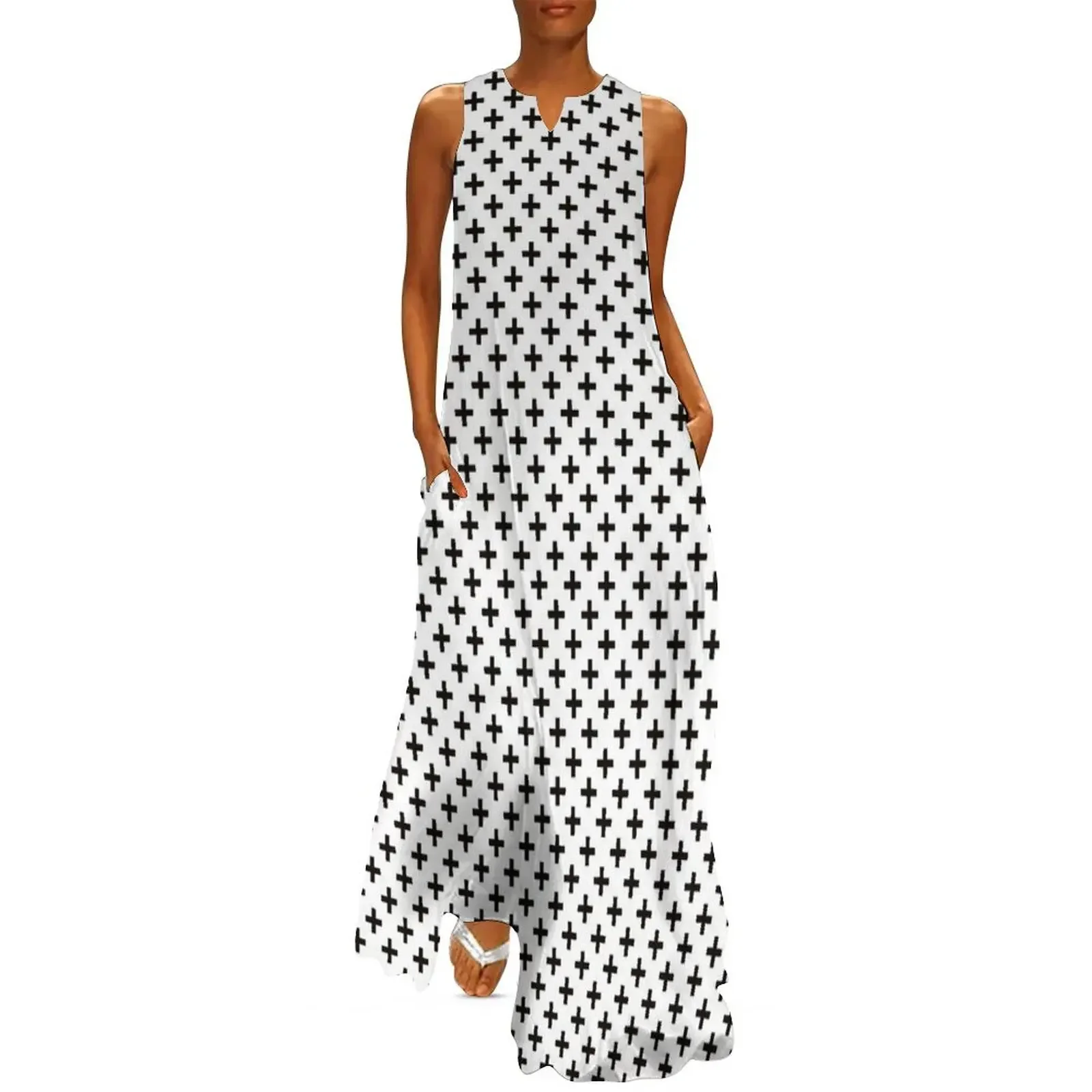Crosses Criss Cross Swiss Cross Hygge Scandi Plus Sign Black and White Long Dress dresses for womens Dress
Crosses Criss Cross Swiss Cross Hygge Scandi Plus Sign Black and White Long Dress dresses for womens Dress