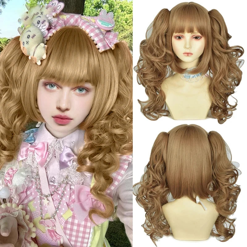 Elegant retro Roman curly ponytail double fiber Lolita tiger mouth clip wig full head cover
Elegant retro Roman curly ponytail double fiber Lolita tiger mouth clip wig full head cover