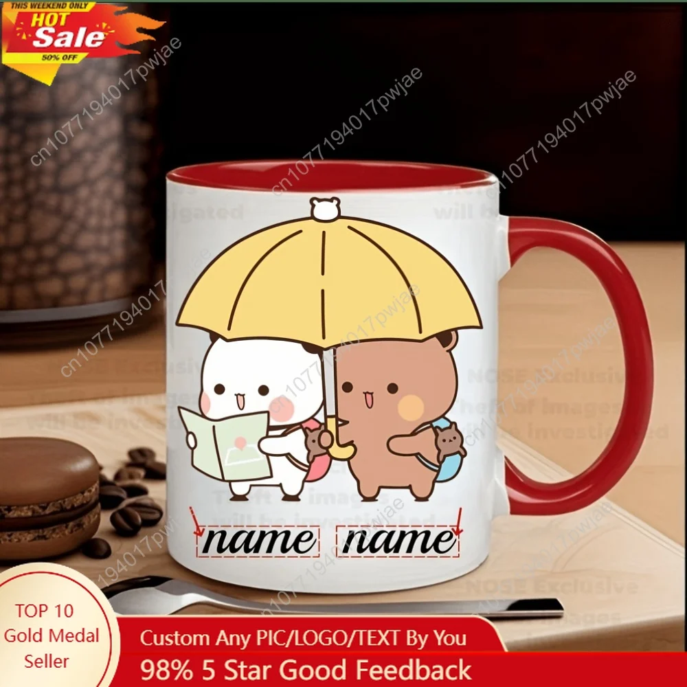 1pc Dudu Bear Bubu Panda Ceramic Coffee Mug - Personalized Name Reusable, Double-Sided Cartoon Design Ideal for Hot Cold D
1pc Dudu Bear Bubu Panda Ceramic Coffee Mug - Personalized Name Reusable, Double-Sided Cartoon Design Ideal for Hot Cold D
