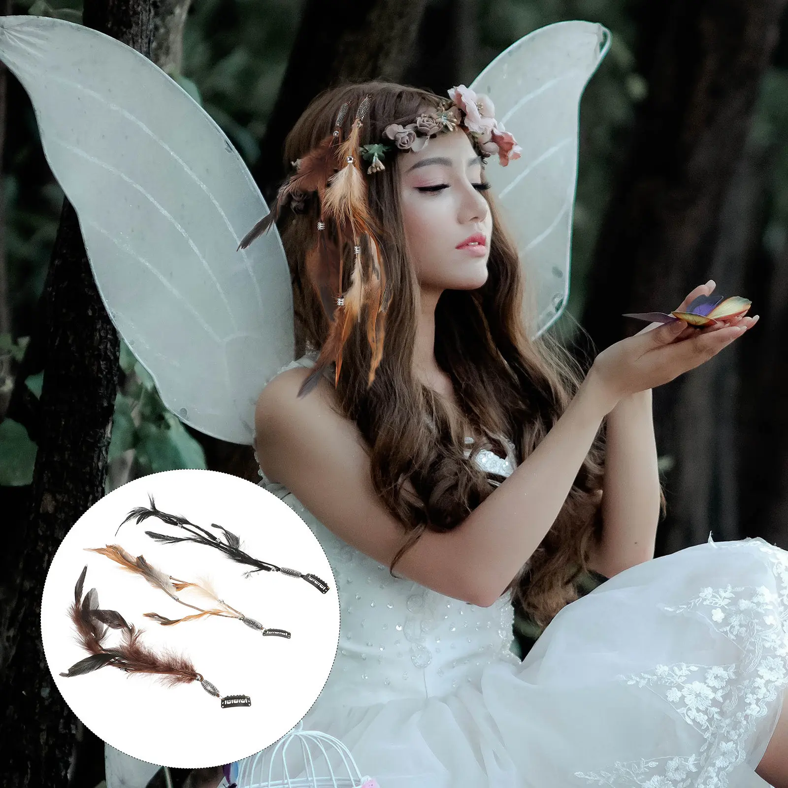 6Pcs Vintage Hair Clip Extensions Kit for Women Clip-in Hair Extensions Festival Carnival Cosplay Party Costume
6Pcs Vintage Hair Clip Extensions Kit for Women Clip-in Hair Extensions Festival Carnival Cosplay Party Costume