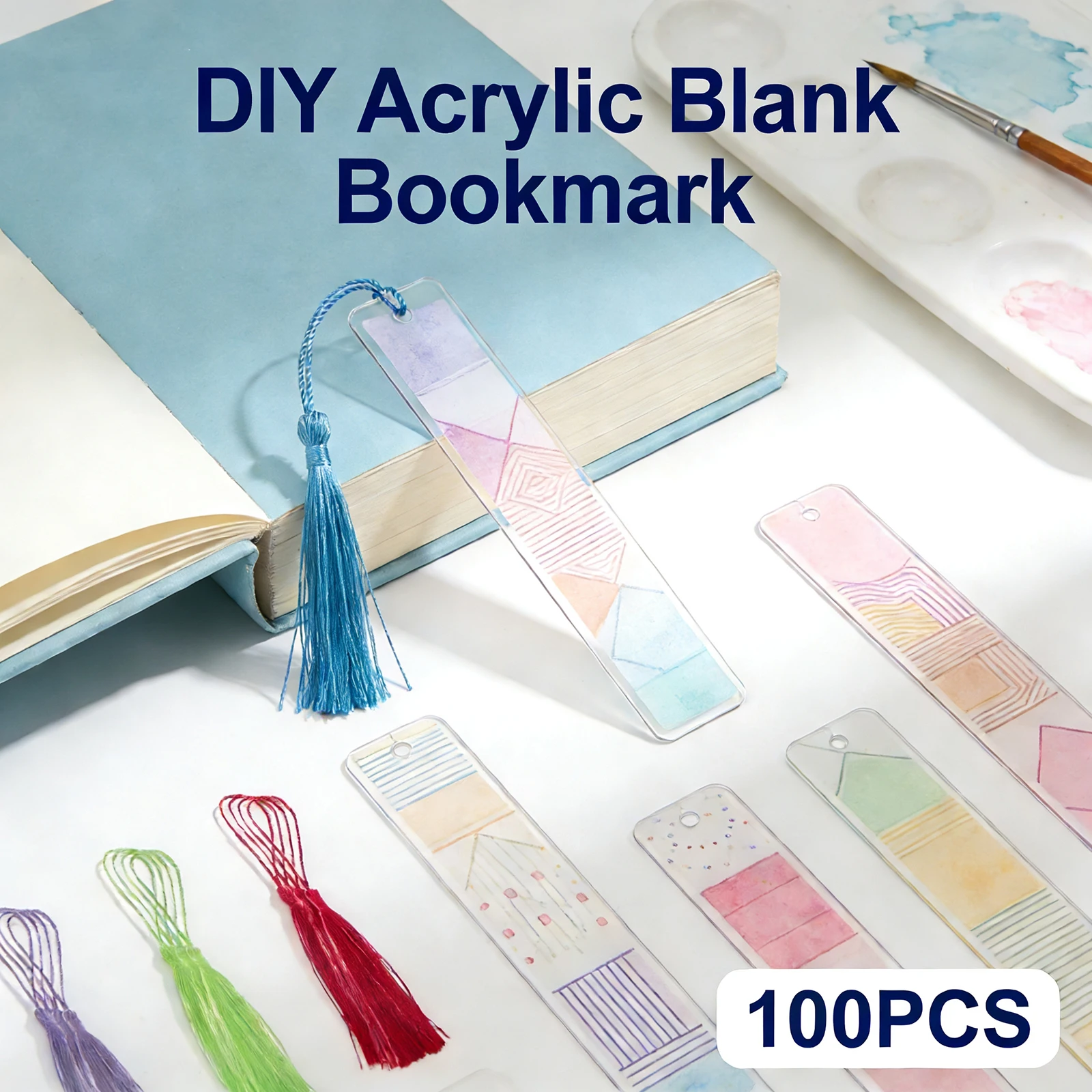 Набор из 200 акриловых заготовок для закладок DIY: прозрачные водонепроницаемые прямоугольные закладки с защитной пленкой для этикеток одежды и товаров
Набор из 200 акриловых заготовок для закладок DIY: прозрачные водонепроницаемые прямоугольные закладки с защитной пленкой для этикеток одежды и товаров