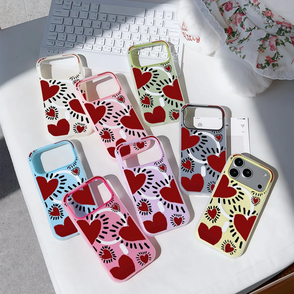 Burgundy Heart Brushstrokes Luxury Candy Color 2 IN 1 Magsafe Case for IPhone 16 15 14 13 17 Pro Max Plus Clear Matte Soft Cover
Burgundy Heart Brushstrokes Luxury Candy Color 2 IN 1 Magsafe Case for IPhone 16 15 14 13 17 Pro Max Plus Clear Matte Soft Cover