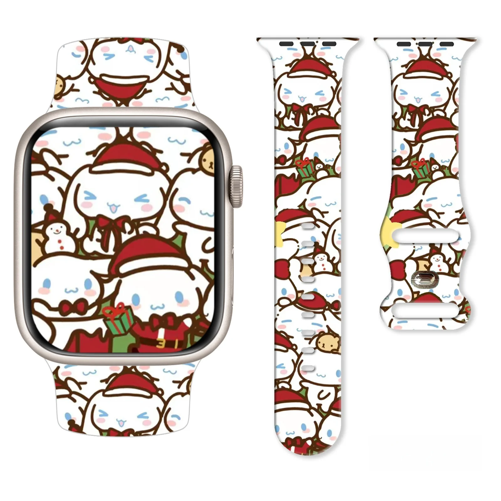 Sanrio Christmas Cinnamoroll Strap for Apple Watch 11 10 9 Silicone Band Replaceable Bracelet for iWatch 46/44/42/41mm Watchband
Sanrio Christmas Cinnamoroll Strap for Apple Watch 11 10 9 Silicone Band Replaceable Bracelet for iWatch 46/44/42/41mm Watchband