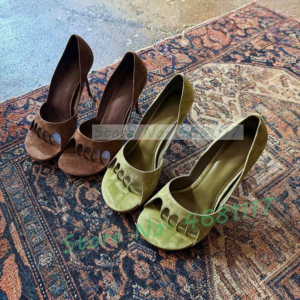 Brown Suede Flip-flops Sandals Women Party Novelty Cover Heel Sandals That Expose Five Toes Ladies Fashion Summer Stiletto Shoes
Brown Suede Flip-flops Sandals Women Party Novelty Cover Heel Sandals That Expose Five Toes Ladies Fashion Summer Stiletto Shoes