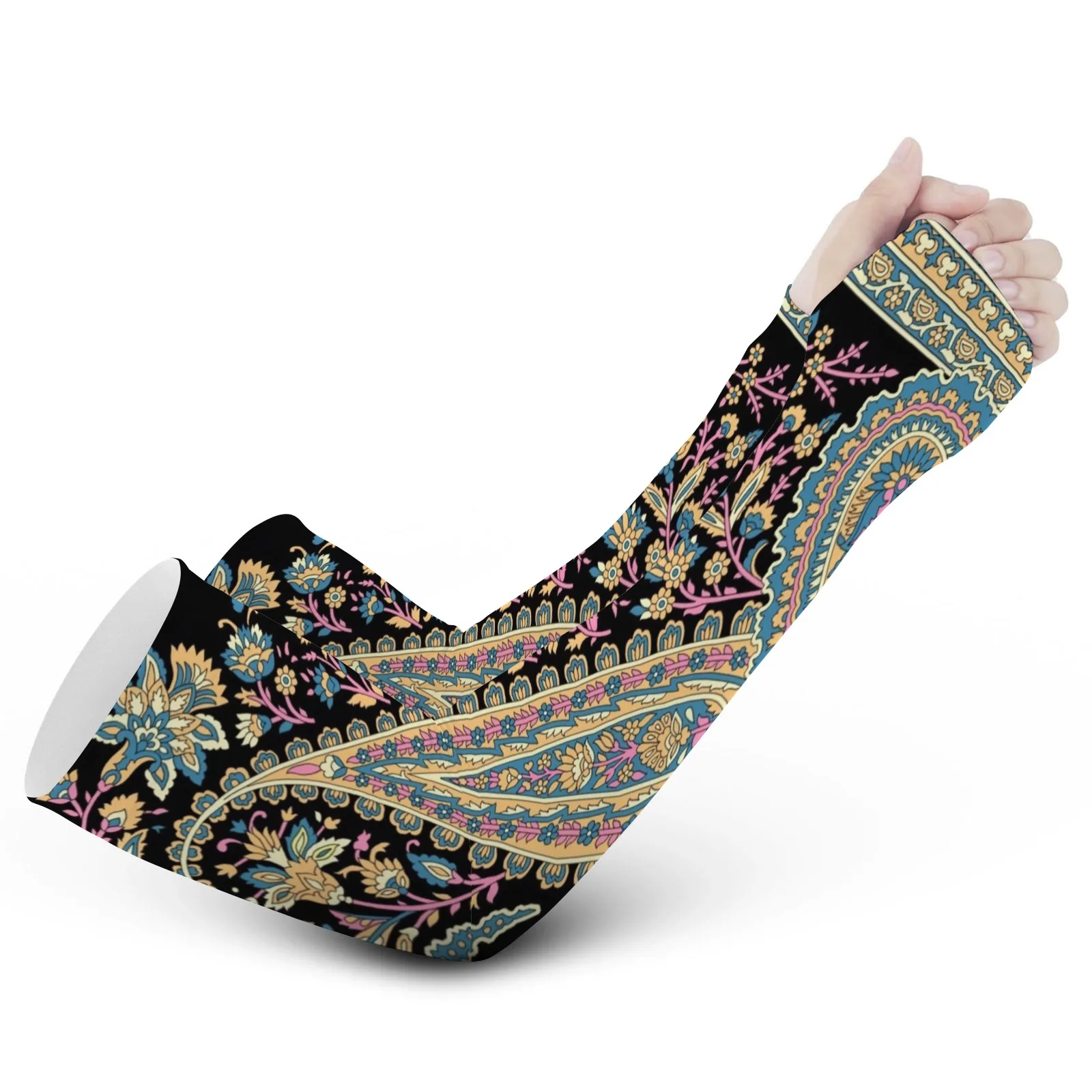 Новые изысканные винтажные черные многофункциональные рукава с узором пейсли, защищающие от УФ-излучения, дышащие, эластичные, для занятий спортом на открытом воздухе
Новые изысканные винтажные черные многофункциональные рукава с узором пейсли, защищающие от УФ-излучения, дышащие, эластичные, для занятий спортом на открытом воздухе