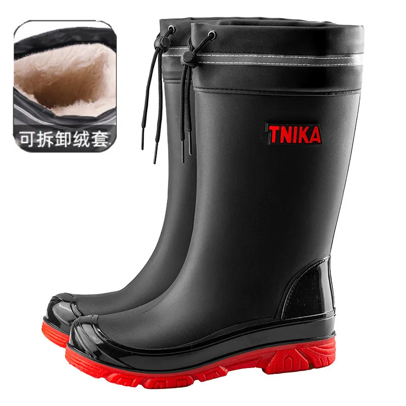 Men's Middle Tube Rain Boots Men's Waterproof with Reflective Strips Fishing Boots Integrated Rubber Shoes Fashionable Boots New
Men's Middle Tube Rain Boots Men's Waterproof with Reflective Strips Fishing Boots Integrated Rubber Shoes Fashionable Boots New