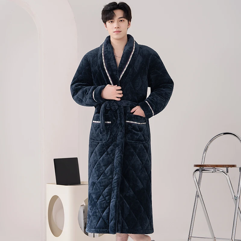 Высококачественный мужской халат L-2XL, 3-слойный хлопковый халат с застежкой, мужской домашний халат, пижама для мужчин
Высококачественный мужской халат L-2XL, 3-слойный хлопковый халат с застежкой, мужской домашний халат, пижама для мужчин