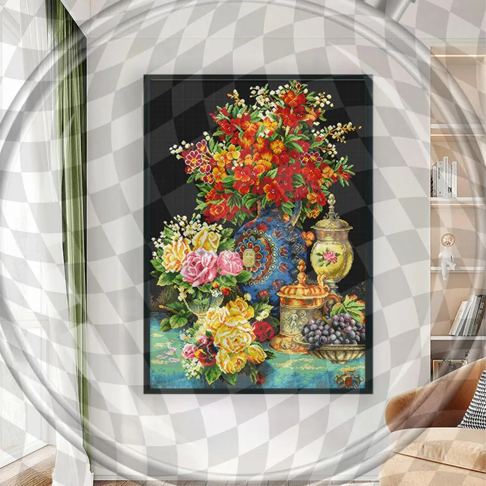 Full Embroidery Egyptian Cotton 14CT Print Flowers Cross Stitch Kit 55x75cm
Full Embroidery Egyptian Cotton 14CT Print Flowers Cross Stitch Kit 55x75cm