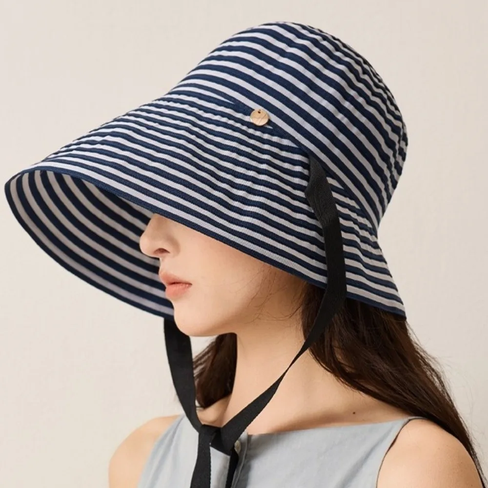Hot Sale Wide Brim Striped Sun Hat Wide-Brimmed Foldable Fisherman Hat Striped Anti-uv UV Protection Hat Gift
Hot Sale Wide Brim Striped Sun Hat Wide-Brimmed Foldable Fisherman Hat Striped Anti-uv UV Protection Hat Gift