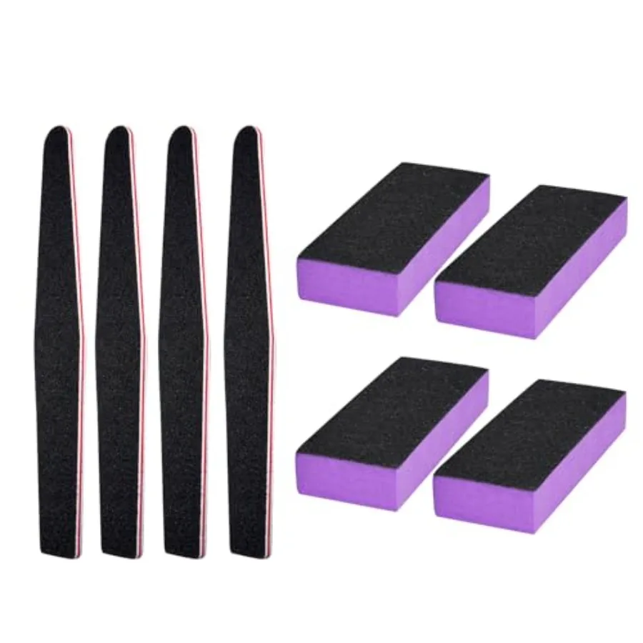 Professional Manicure Tools Kit, 8 Pack Nail File and Buffer Block, Black Nail Pedicure File with 100/180 Grit for Sanding, Buf
Professional Manicure Tools Kit, 8 Pack Nail File and Buffer Block, Black Nail Pedicure File with 100/180 Grit for Sanding, Buf