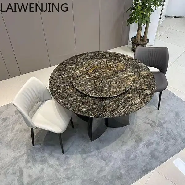 SGF high-end modern round natural marble dining table platinum diamond luxury stone dining table
SGF high-end modern round natural marble dining table platinum diamond luxury stone dining table