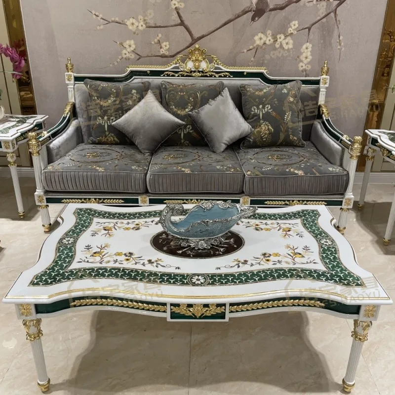 Royal luxury antique living room furniture original leather sofa set white gold fabric
Royal luxury antique living room furniture original leather sofa set white gold fabric