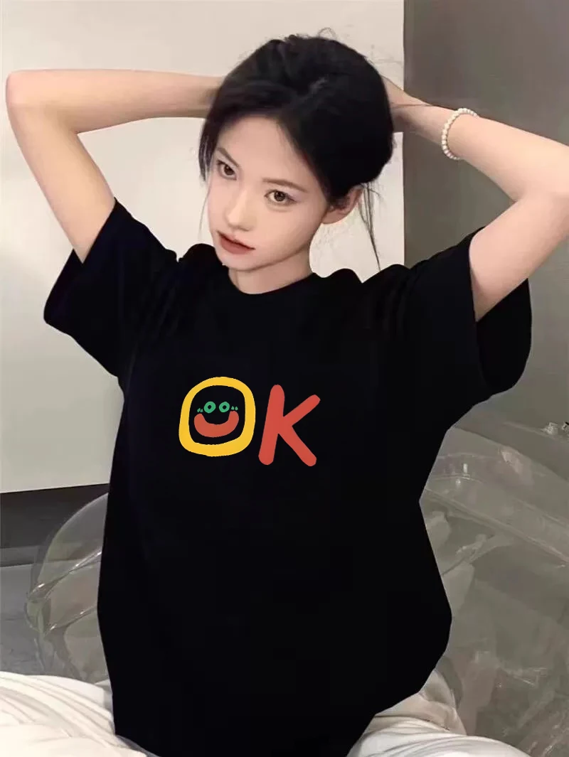 Pure Cotton American Retro High-street Black Short-sleeved T-shirt for Women New Summer Loose Sport Short-sleeved Unisex
Pure Cotton American Retro High-street Black Short-sleeved T-shirt for Women New Summer Loose Sport Short-sleeved Unisex