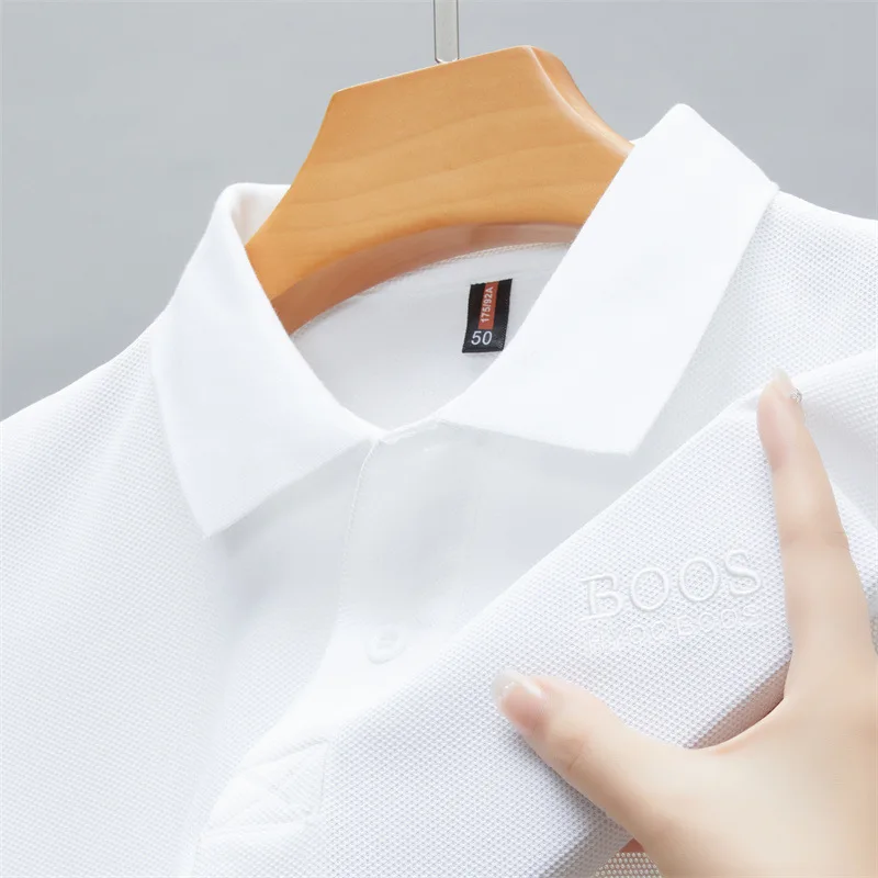 Luxury and High-end Men's Polo Shirt, Summer Solid Color Pearl Cotton Men's Embroidered Letter Collar Short Sleeved T-shirt
Luxury and High-end Men's Polo Shirt, Summer Solid Color Pearl Cotton Men's Embroidered Letter Collar Short Sleeved T-shirt