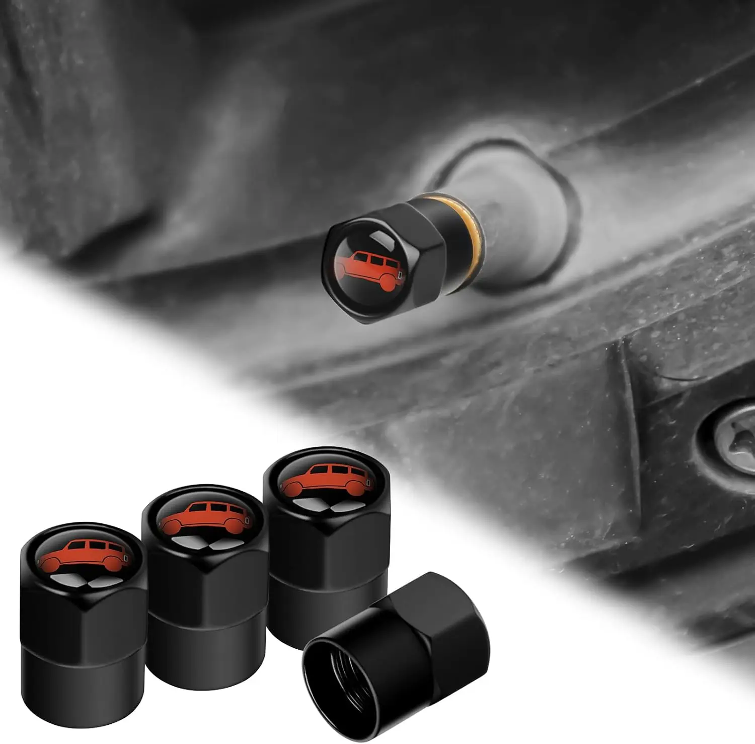 Aluminum Alloy Tire Valve Stem Caps for Ford Bronco Accessories,Dust Proof,Water Resistant,4 Pcs Set,Fits 0.453" Schrader Valve
Aluminum Alloy Tire Valve Stem Caps for Ford Bronco Accessories,Dust Proof,Water Resistant,4 Pcs Set,Fits 0.453" Schrader Valve